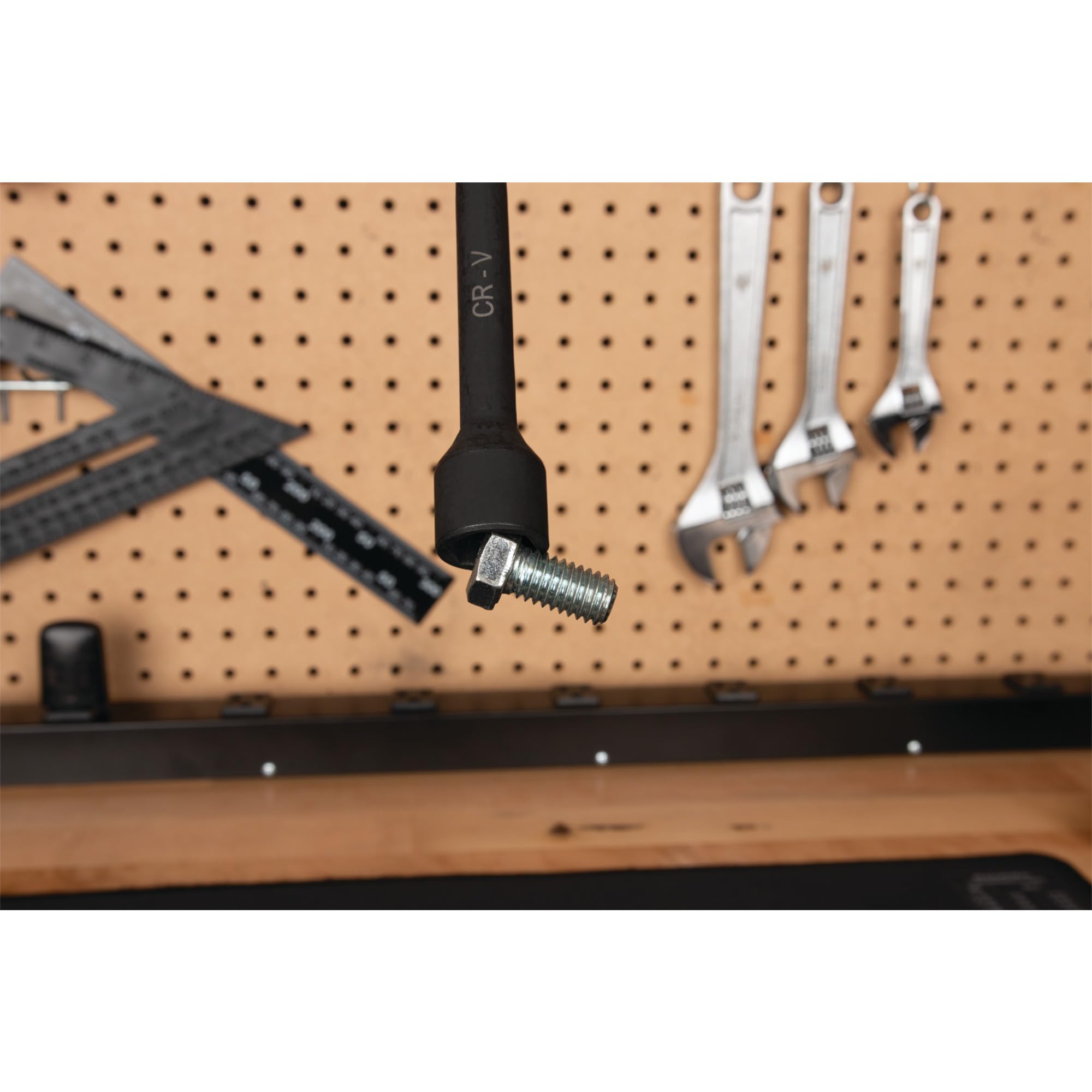 W9064 Performance Tool 9 Pc. SAE Magnetic Nut Driver Bit Set, Chrome Vanadium Steel, Black Phosphate Coating, 1/4-in. Drive, Includes Storage Rail
