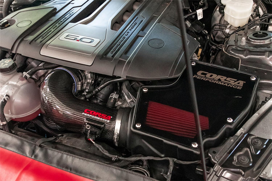 18-22 Ford Mustang GT 5.0L V8 Carbon Fiber Air Intake w/DryTech 3D No Oil (44007D) Corsa
