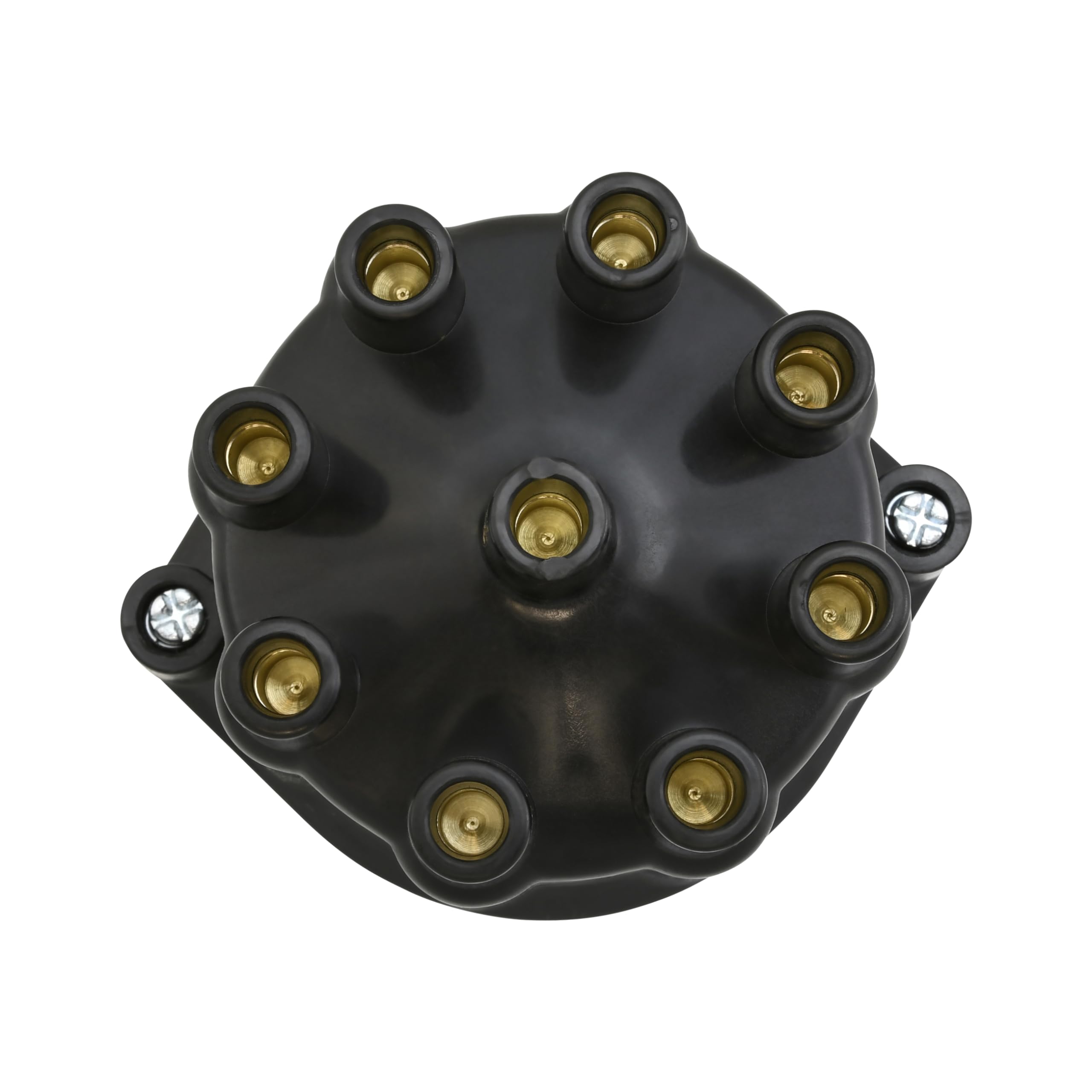 Pertronix D120700 Flame-Thrower Vacuum Advance Pontiac V8 Plug and Play Black Cap Billet Electronic Distributor with Ignitor II Technology for Pontiac V8