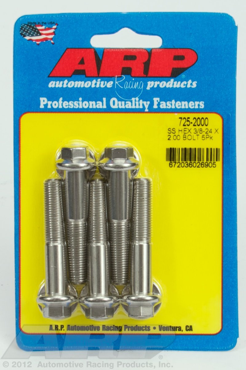 Hex Bolt ARP (725-2000), Stainless Steel