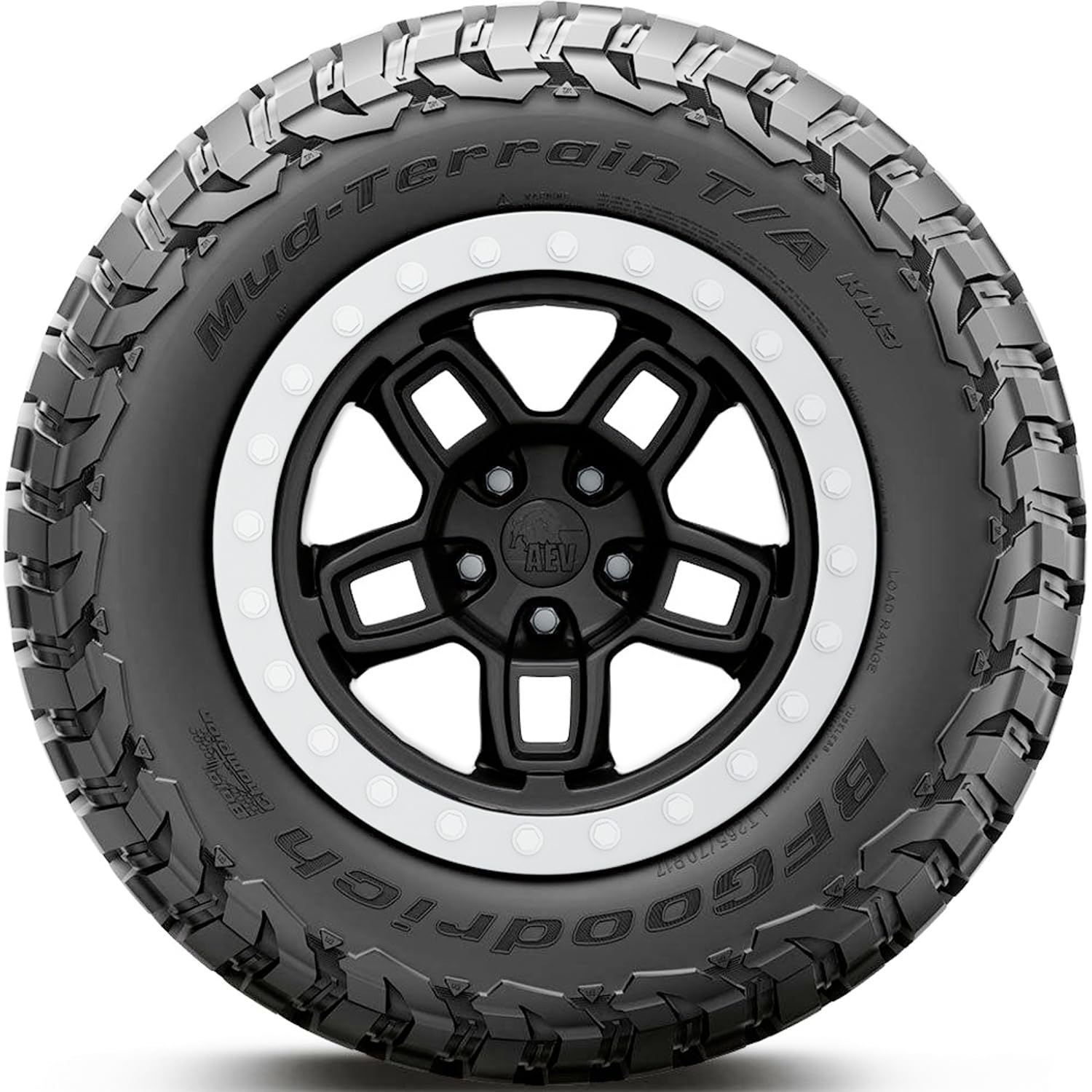 Mud Terrain T/A KM3 BFGoodrich Radial Car Tire for Light Trucks, SUVs, and Crossovers, 33x12.50R15/C 108Q