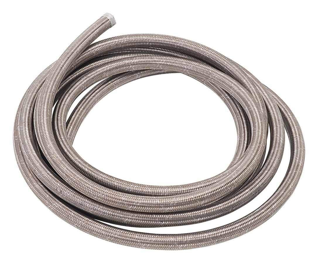 Russell Edelbrock 632220 ProFlex -12AN Stainless Steel Braided Hose - 10 Feet, Silver, 12AN - 0.750 in.