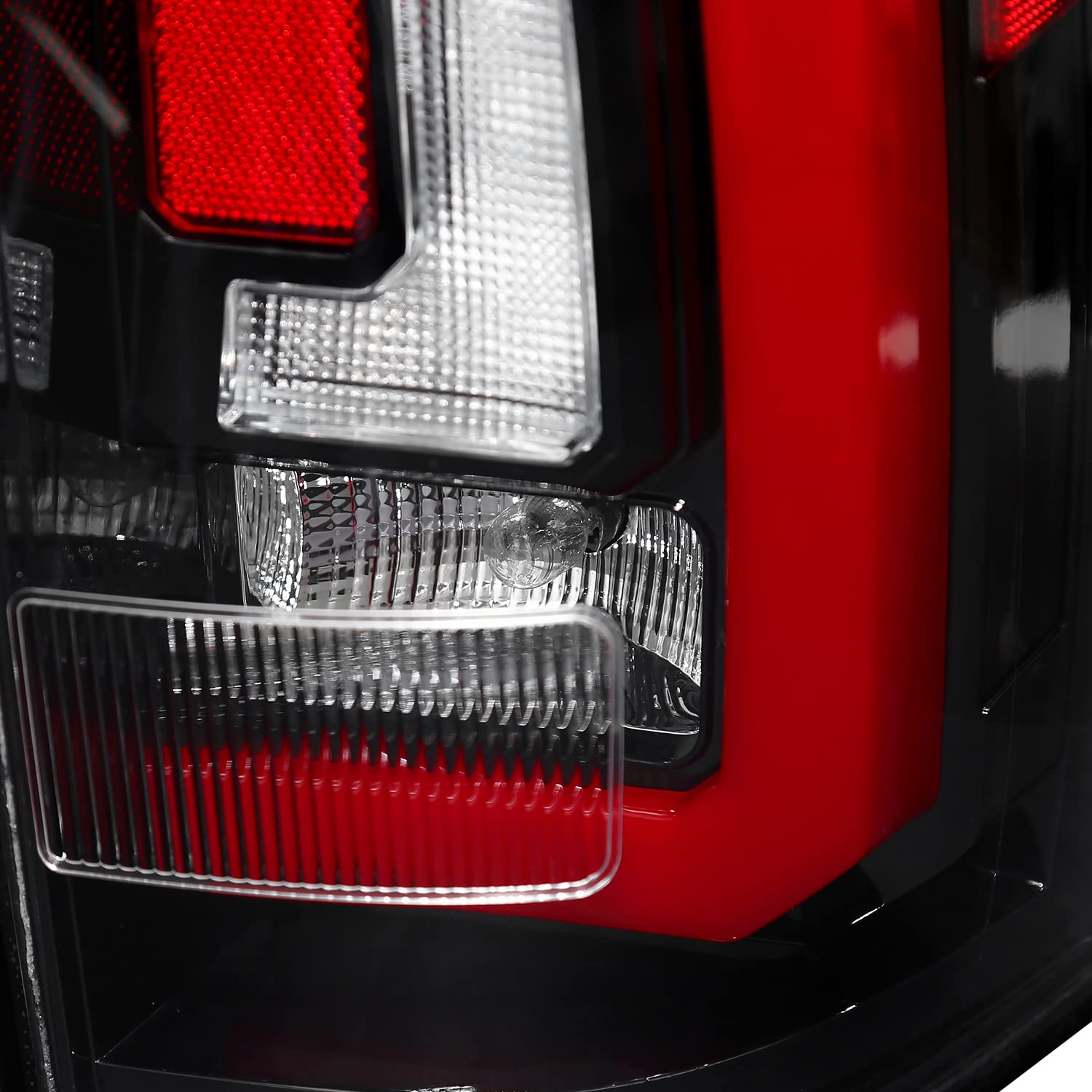 Tail Lights SPEC-D TUNING Glossy Black w/Red LED Sequential Turn Signals and Startup Animation Compatible with 2007-2014 Chevy Tahoe, Suburban, GMC Yukon/Denali/XL, Left + Right Pair Assembly
