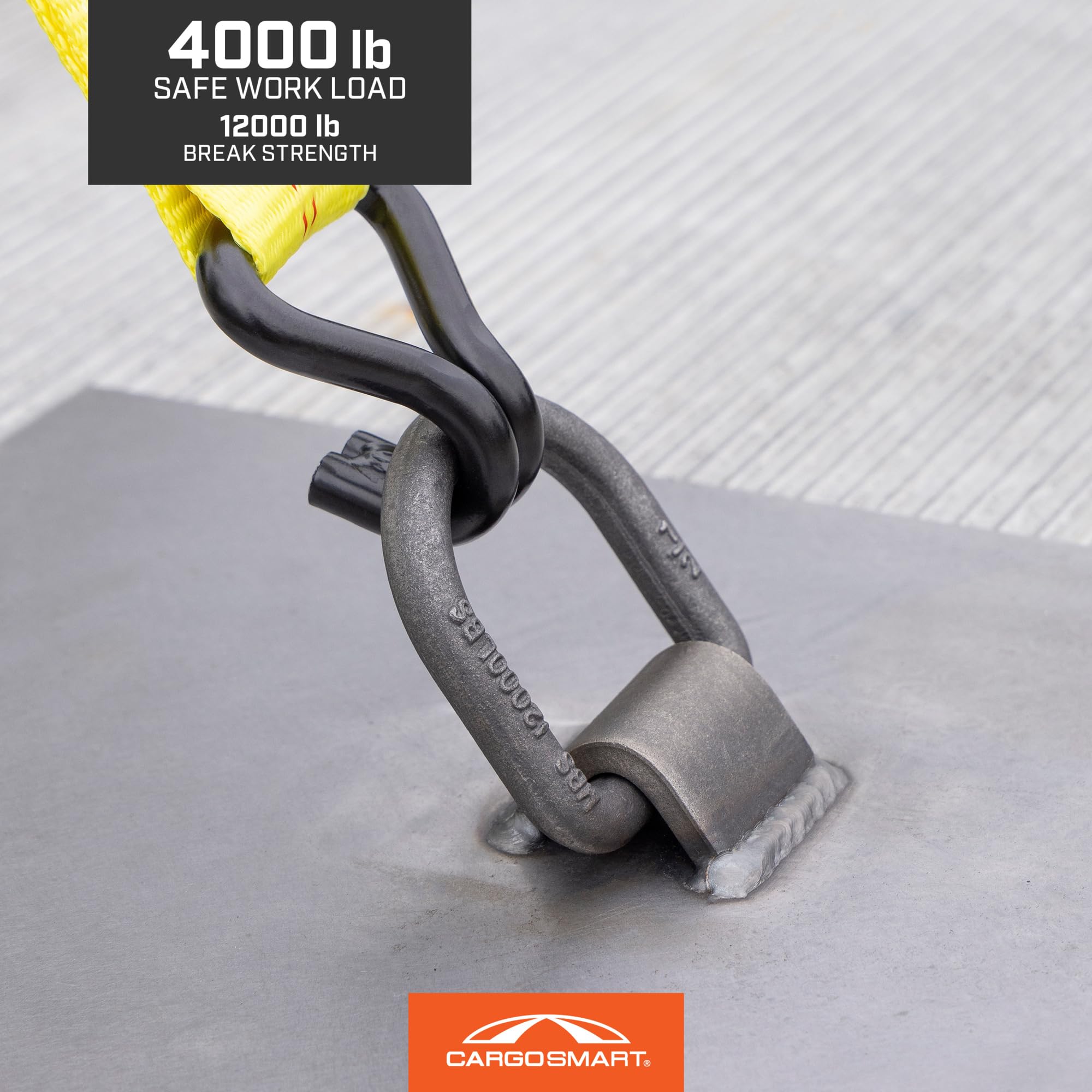 Weld On Heavy Duty Forged D-Ring - Rotating w/55 Angle, 1" Diameter, 3" x 3 1/2" 45,000 lb 1 Pk