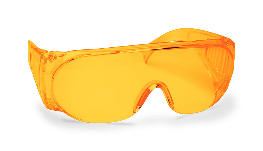Walker's Full Coverage Unisex Shooting Sports Glasses | Impact-Resistant Lightweight UV Protection Hunting Shooting Ballistic Safety Eyewear, Worn Over Glasses - Amber