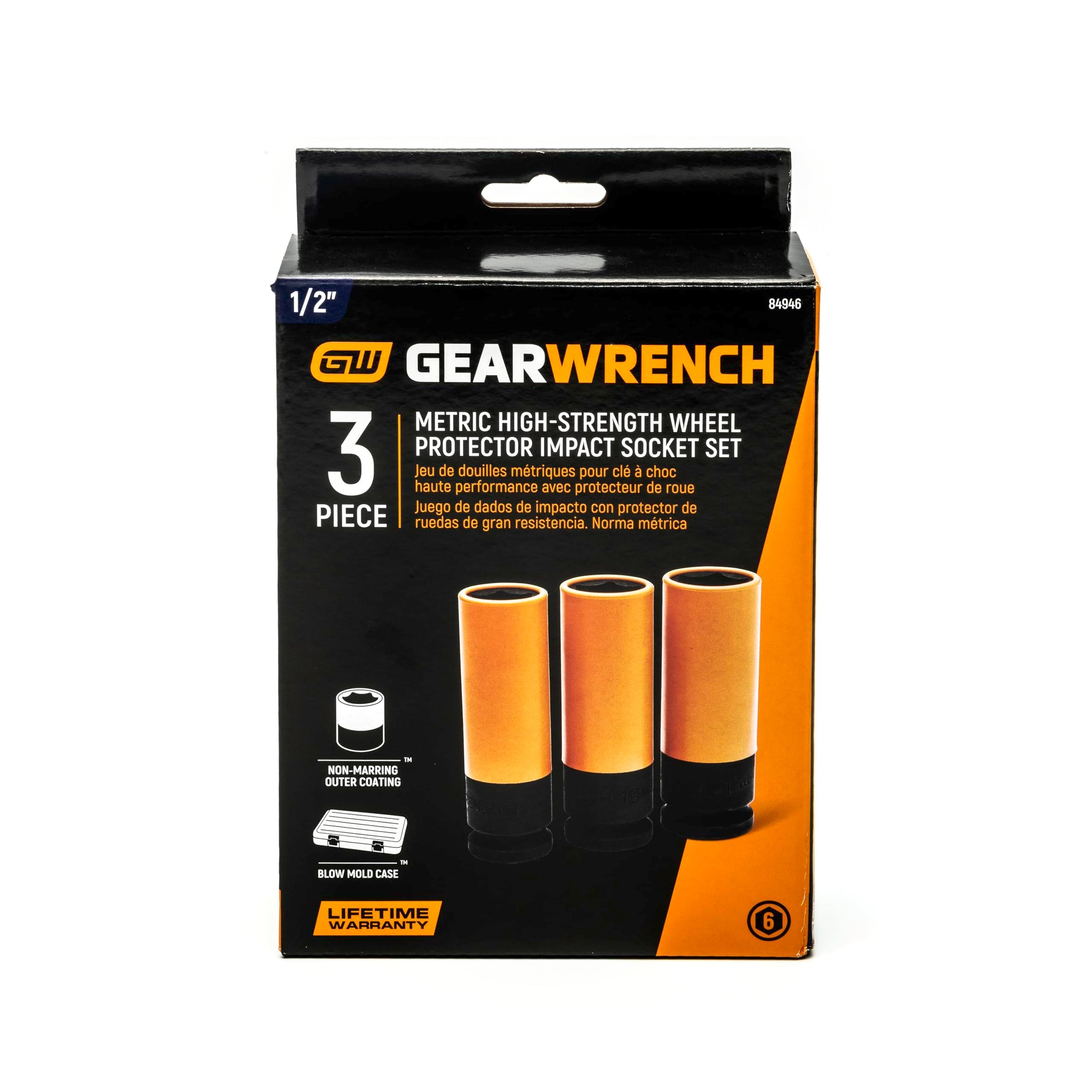 1/2" Drive GEARWRENCH High-Strength Wheel Protector Impact Metric Socket Set | 84946 3 Piece