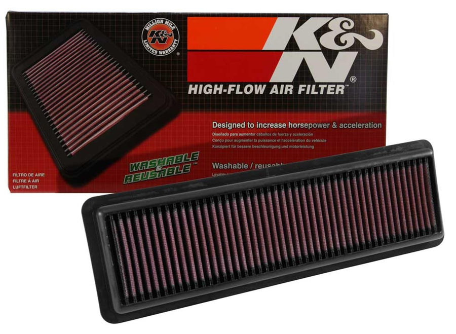 K&N Engine Air Filter: Replacement Car Air Filter, Reusable, Clean Every 75,000 Miles, Washable, Premium: Compatible with 2014-2018 HYUNDAI (i10, Grand, Xcent), 33-3049