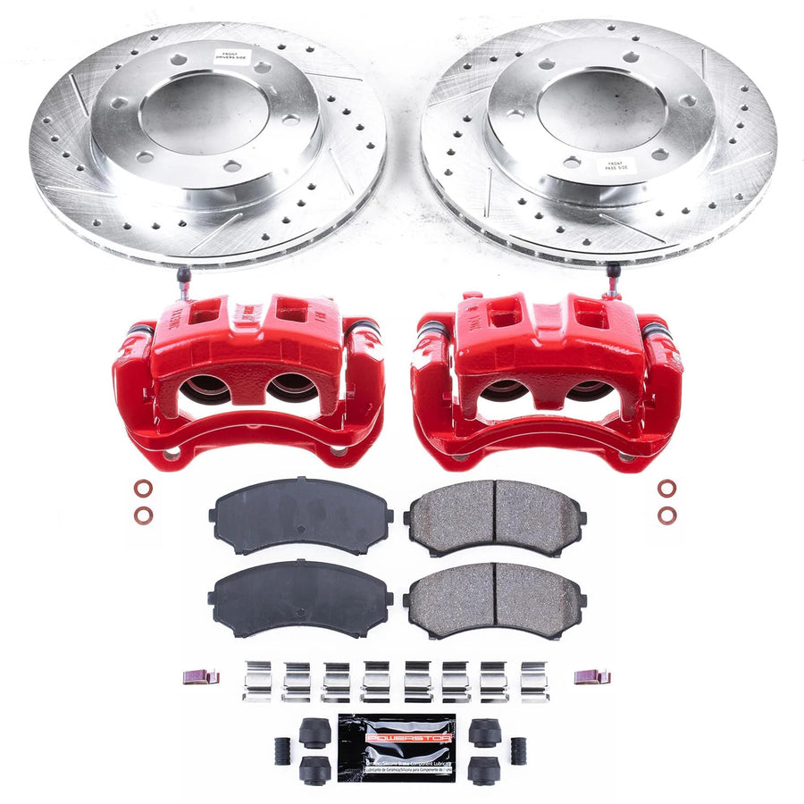 Power Stop Z23 Evolution KC5259A Front Brake Caliper Kit-Brake Rotors, Carbon-Fiber Ceramic Brake Pads, Calipers For Honda Passp, Isuzu Axiom, Isuzu Rodeo, Isuzu Rodeo Sport [Model Specific]