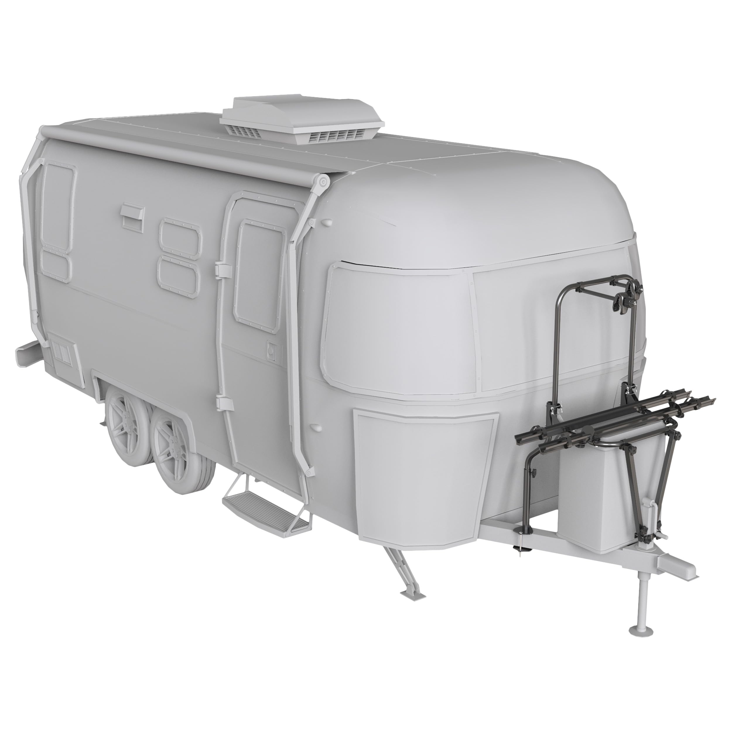Airstream 3 Bikes or 2 eBikes Bike Rack, Front-Mounted Airstream RV Bike Rack
