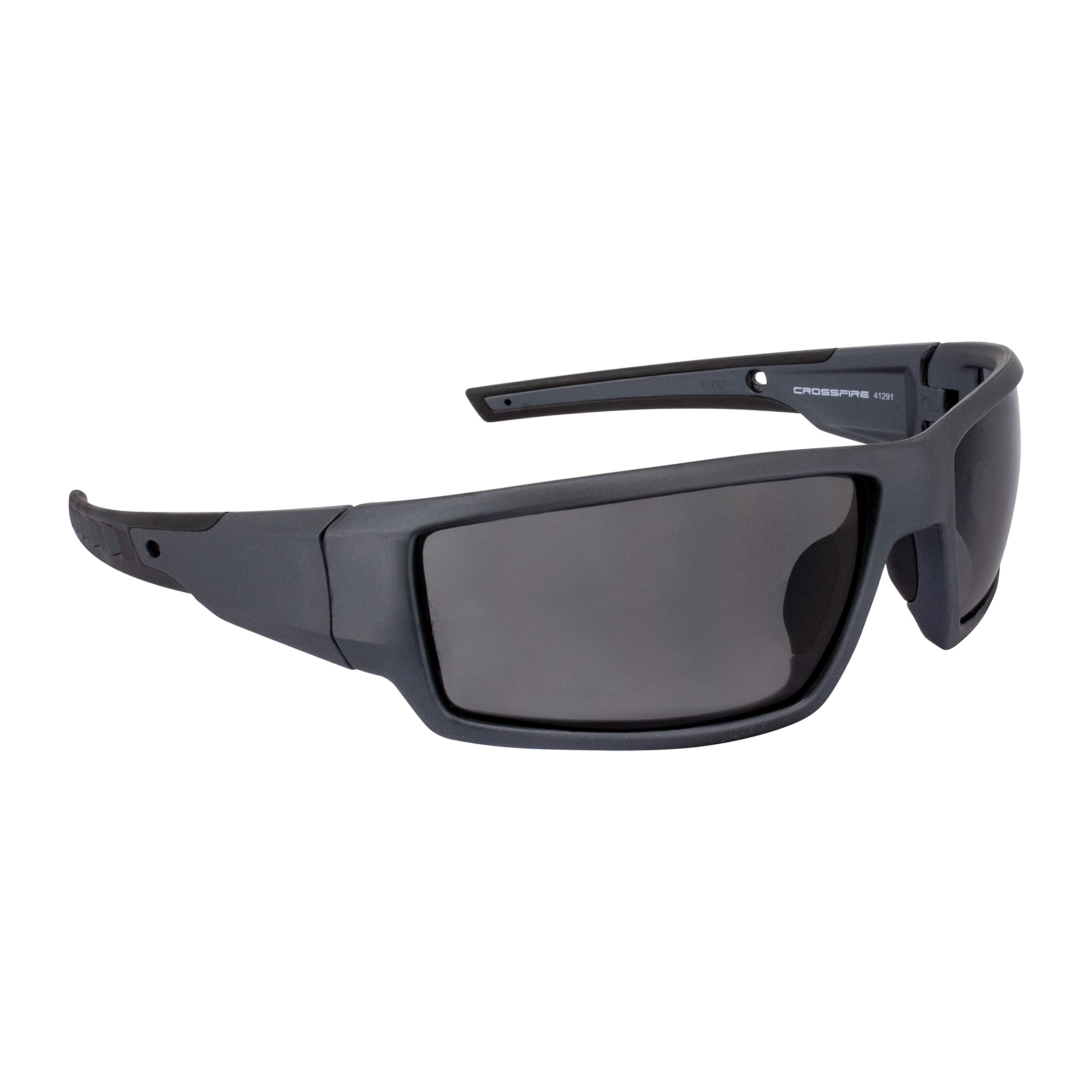 Radians® Cumulus Crossfire® 41291 Premium Safety Eyewear - Aluminum Gray Frame - Smoke Lens - Unisex