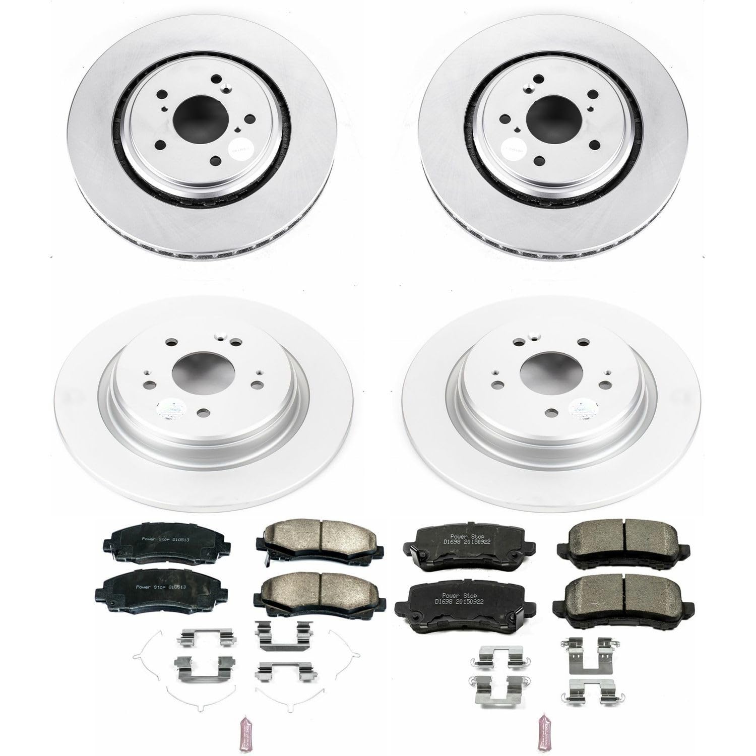 Power Stop CRK7284 Z17 Evolution Geomet Coated Brake Kit Front and Rear For Acura TLX 2015-2020 [Model Specific]