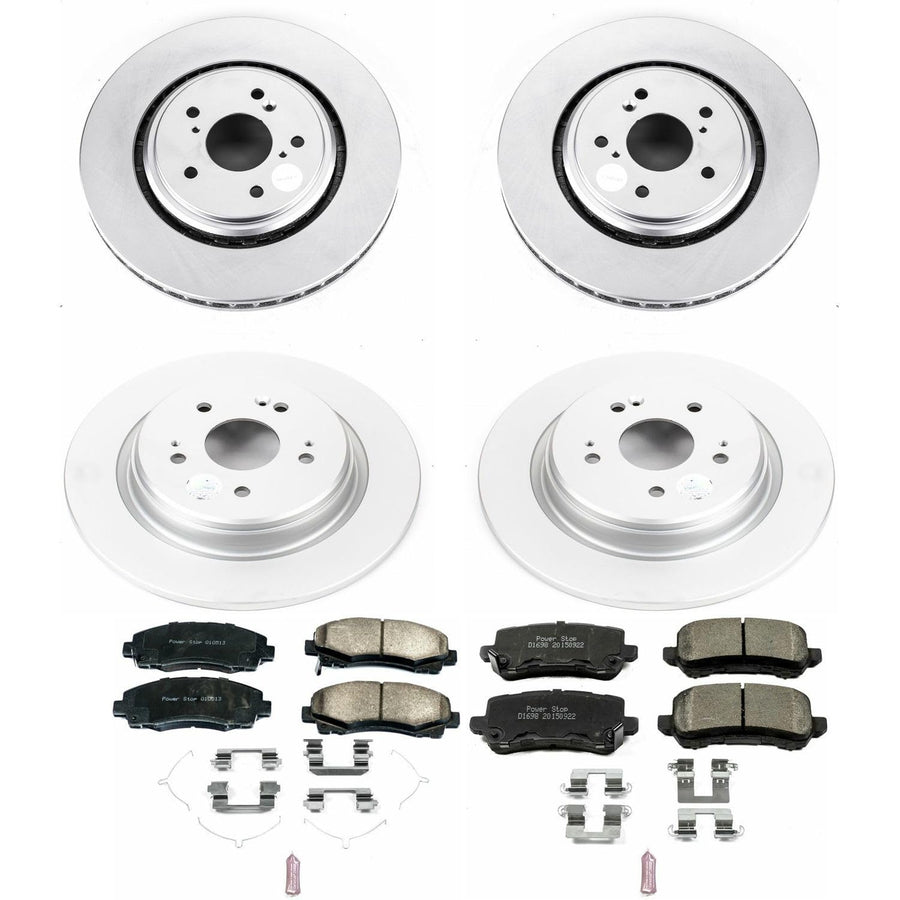 Power Stop CRK7284 Z17 Evolution Geomet Coated Brake Kit Front and Rear For Acura TLX 2015-2020 [Model Specific]