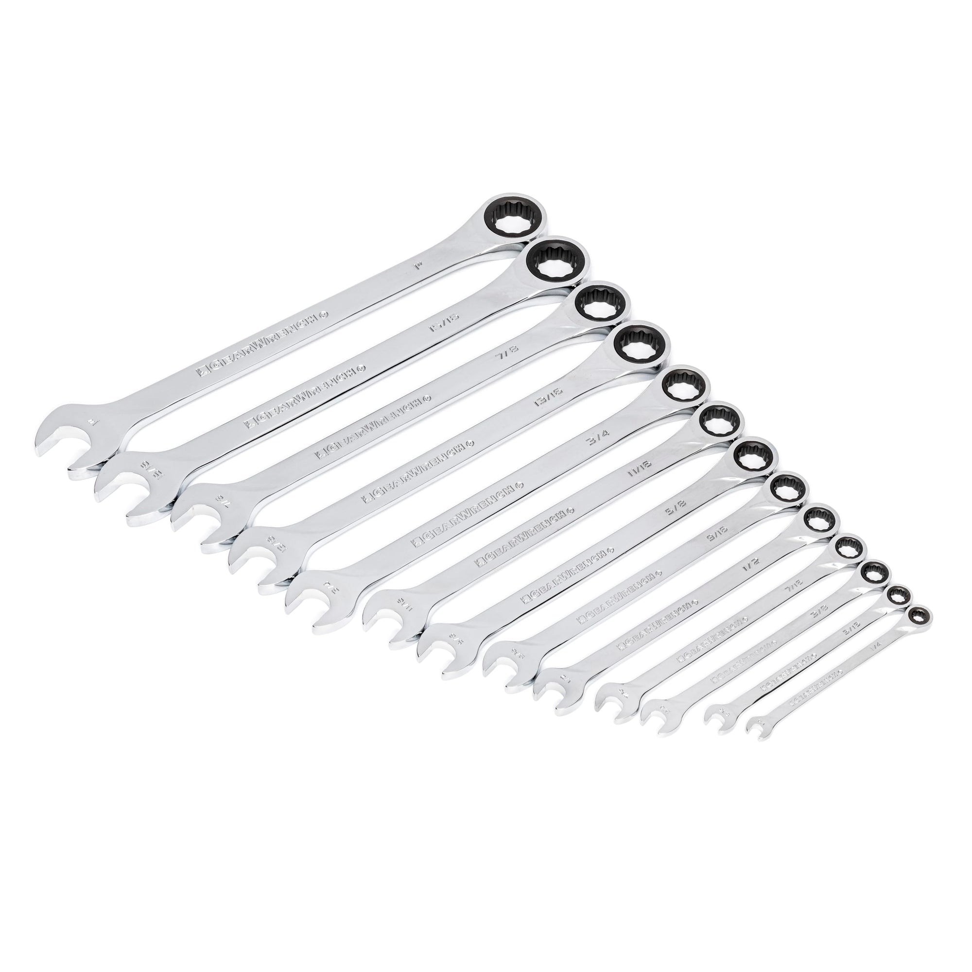 XL GEARWRENCH Ratcheting Combination SAE Wrench Set 13 Pc., 12 Point - 85199