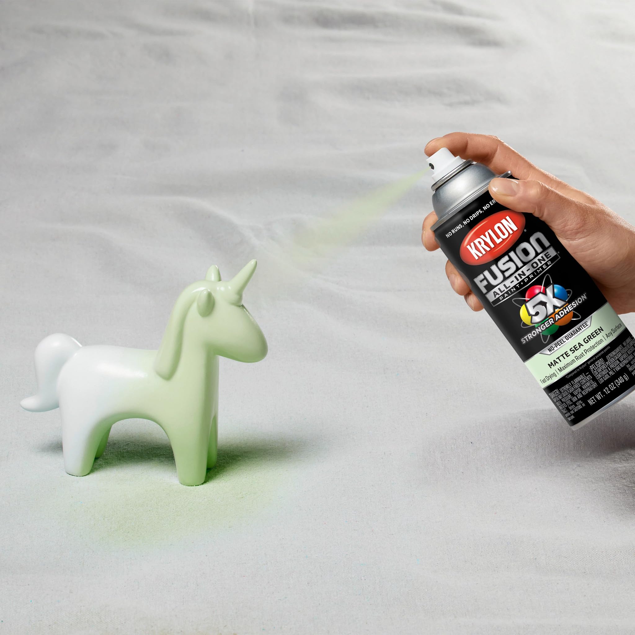 Krylon All-In-One Adhesive Spray Paint for Indoor/Outdoor Use, 12 oz, Sea Green