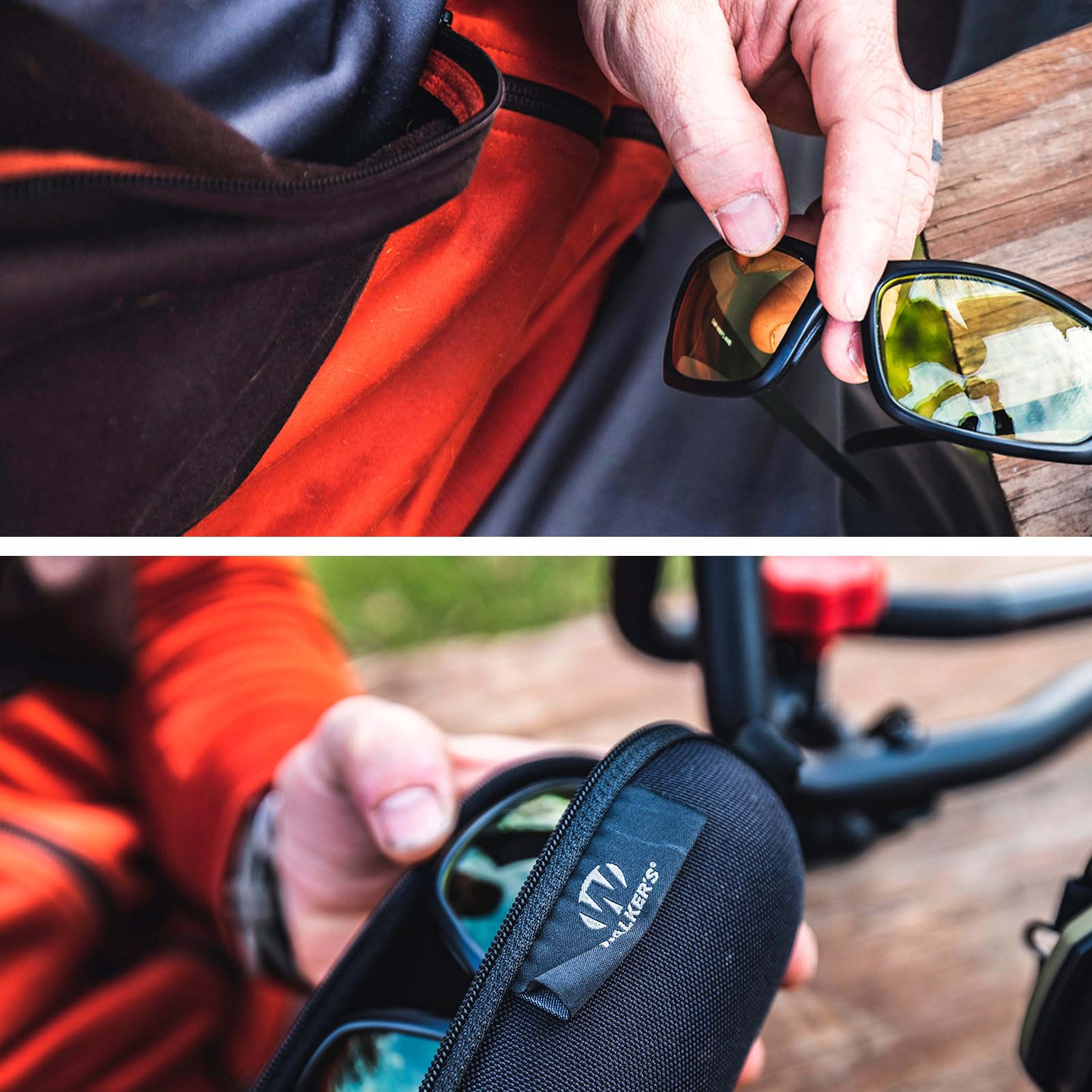 Walker's Full Frame IKON Forge Shooting Glasses | Impact-Resistant Non-Slip Frame Hunting Shooting Eyesight Protection Glasses, Microfiber Lens Cloth & Carry Case Included, Amber