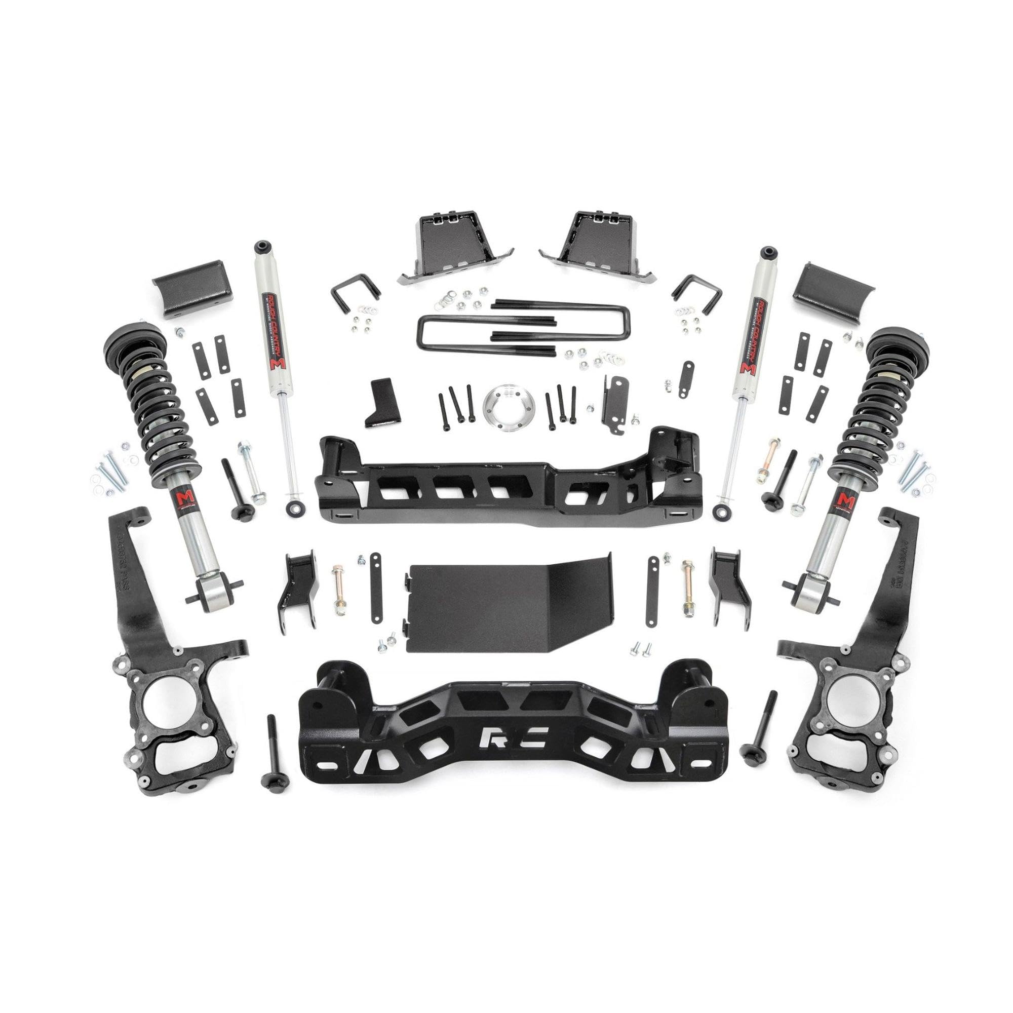 6" Rough Country Suspension Lift Kit w/M1 Struts for 2014 Ford F-150 4WD - 57540