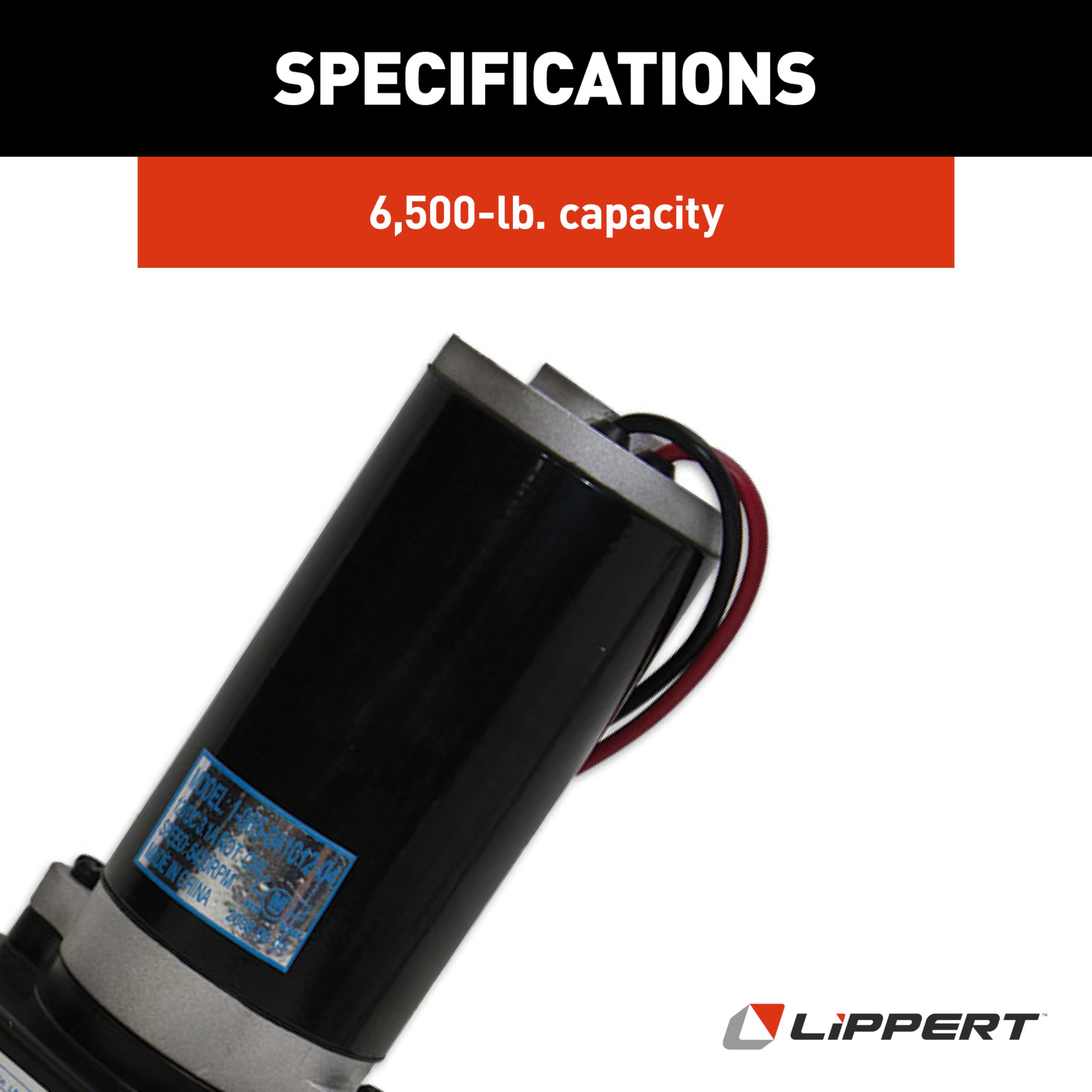 Tuson Replacement Lippert Power Landing Gear Heavy-Duty Motor for 5th Wheel RV, 6,500-lbs. Rated, 3.3" x 8.9", Easy to Install Electric Assembly - 196308