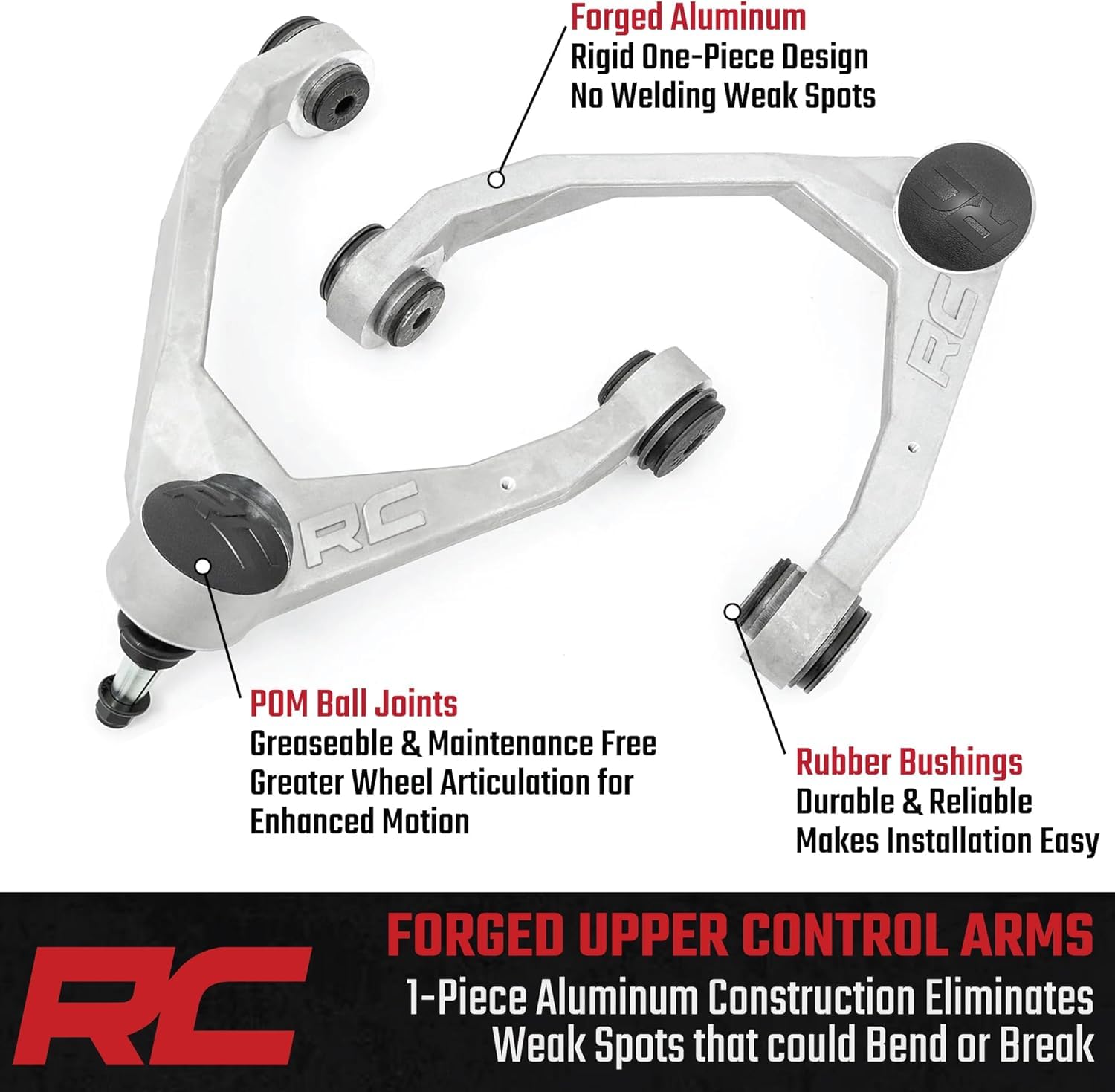 Rough Country Upper Control Arms Forged for 99-06 GM 1500 | OE Upgrade - 10026