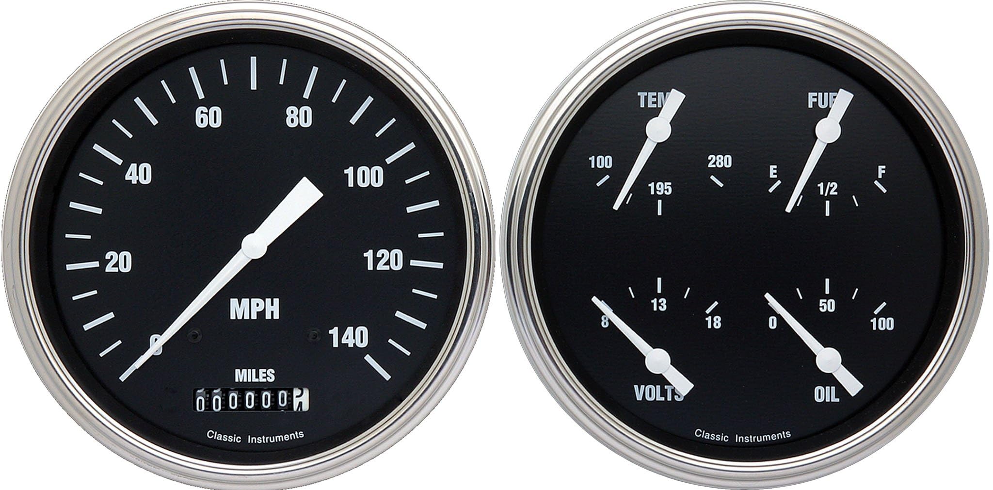 Hot Rod Series Classic Instruments HR52SLF 2 Gauge Package