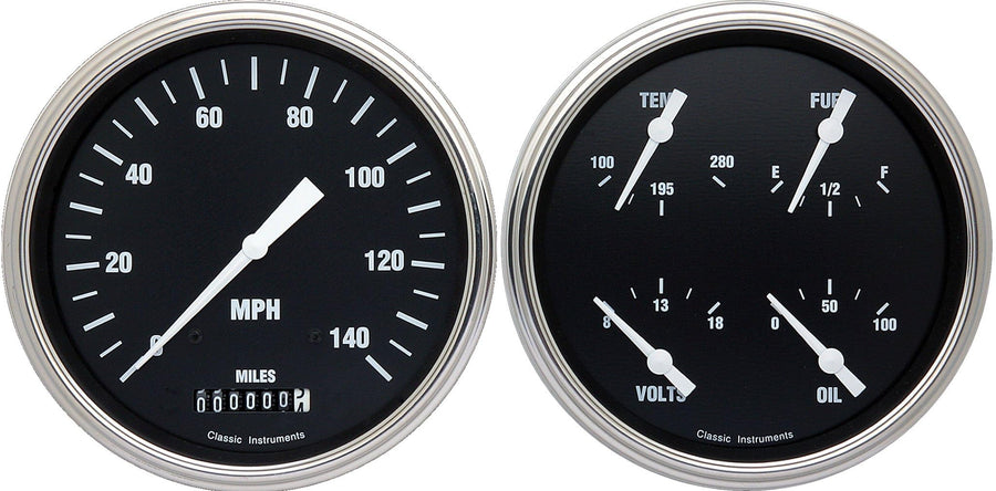 Classic Instruments 1947-1953 Chevy Truck CT47HR62 Hot Rod - Speedometer with Built in Tach & Quad Gauge - GM