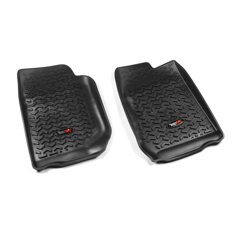 Rugged Ridge Front Floor Liners for Jeep JK/JKU Wrangler | Black | 12920.01 | Fits 2007-2018 Jeep Wrangler JK/JKU 2-Door and 4-Door