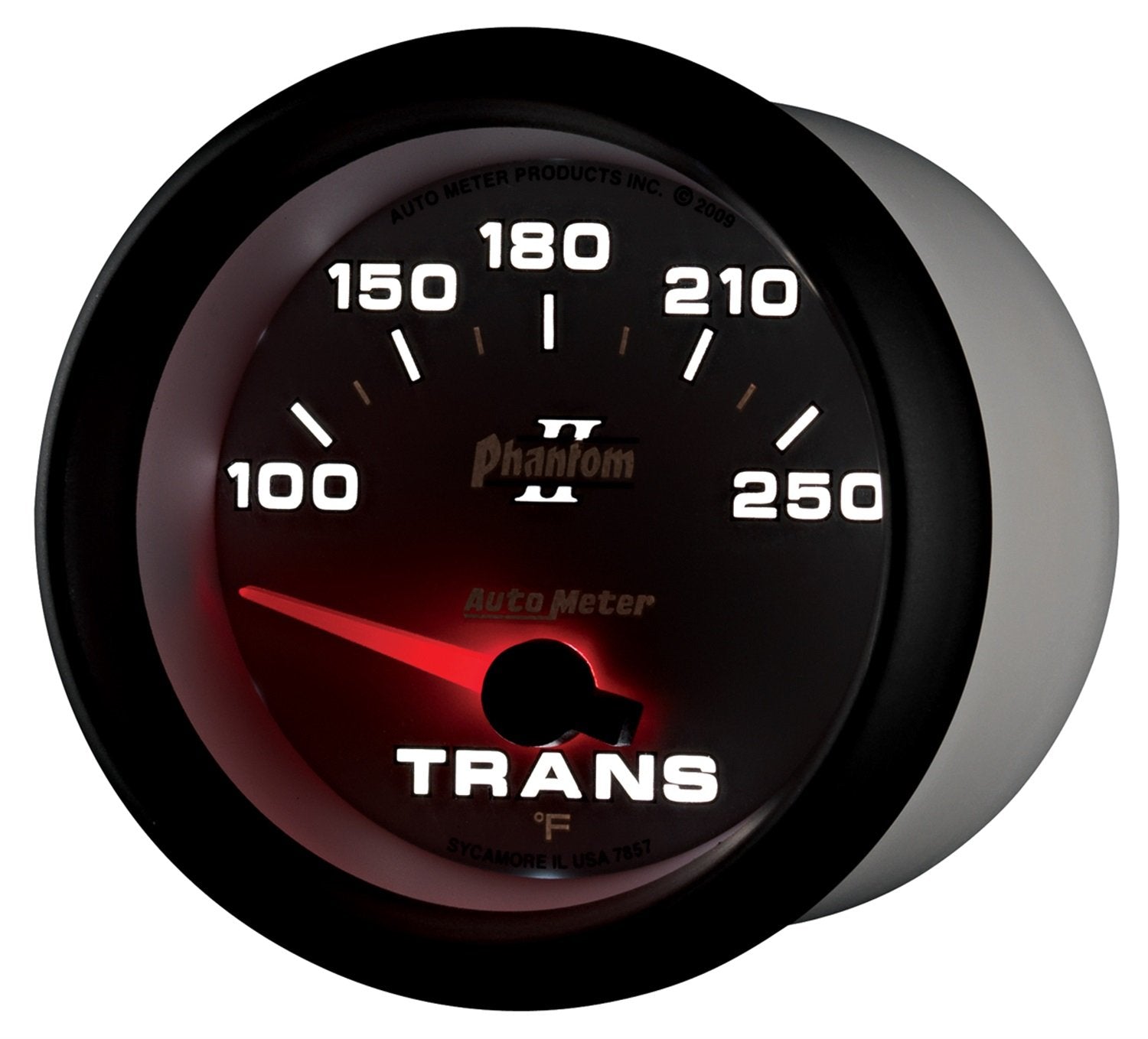 Auto Meter Phantom II 2-5/8" 100-250 F Short Sweep Electric Transmission Temperature Gauge 7857
