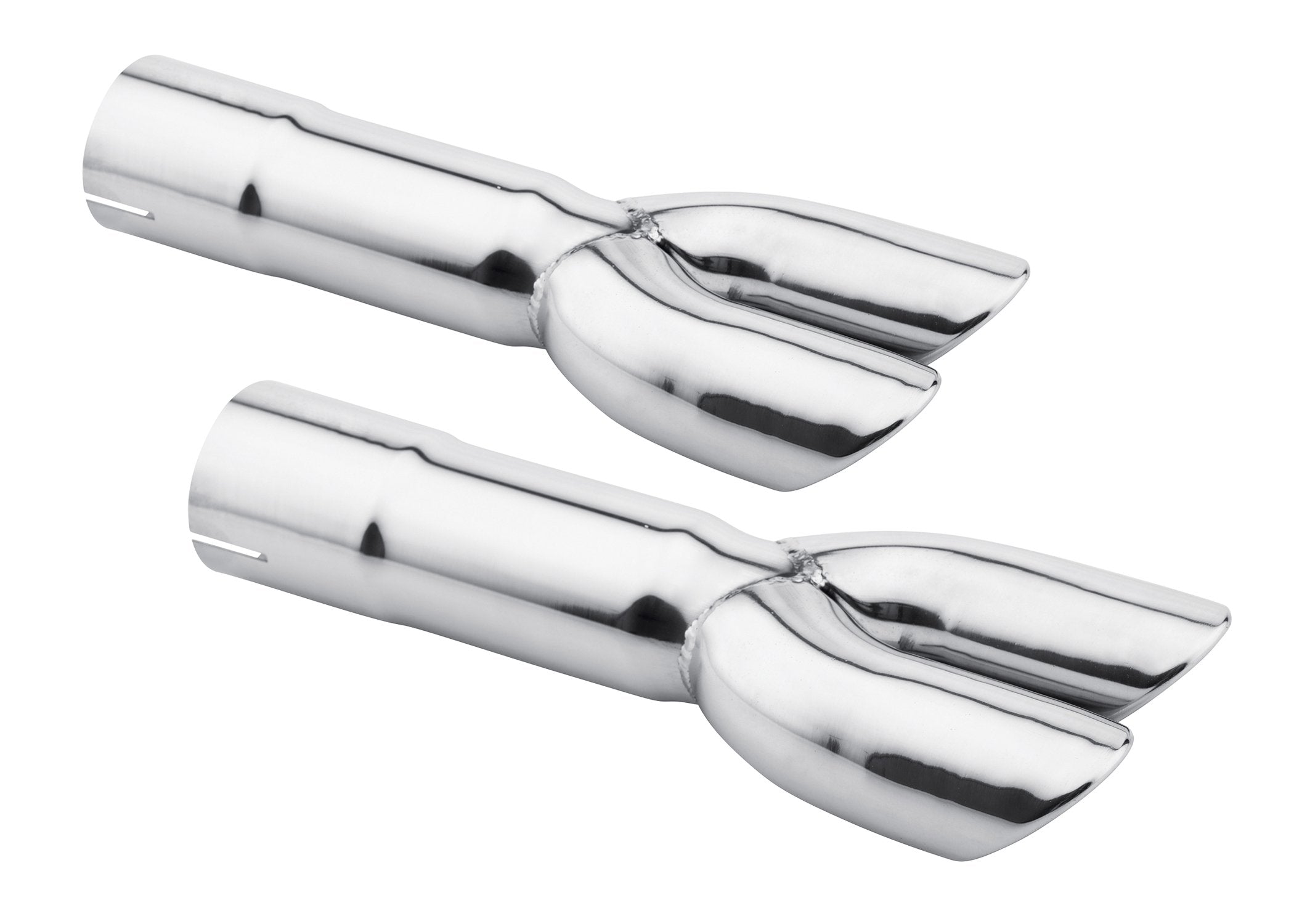 Scott Drake 2.25" High Flow GT Exhaust Tips in Highly Polished Stainless Steel, Compatible with 1967-1969 Ford Mustang, Model C7ZZ-5258-GT2