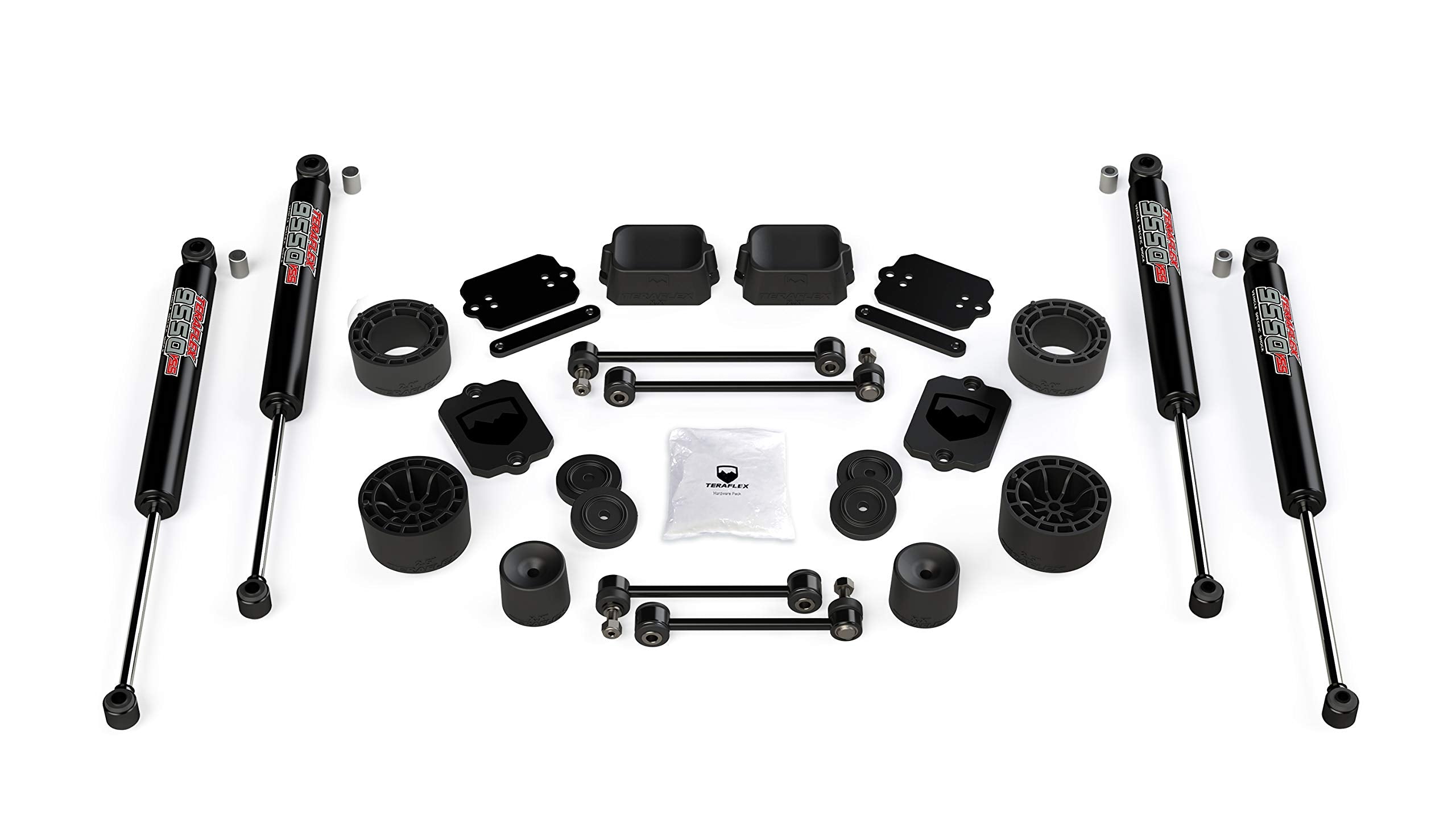 2-Door TeraFlex JL Sport/Sahara 2.5” Performance Spacer Lift Kit & 9550 VSS Twin-Tube