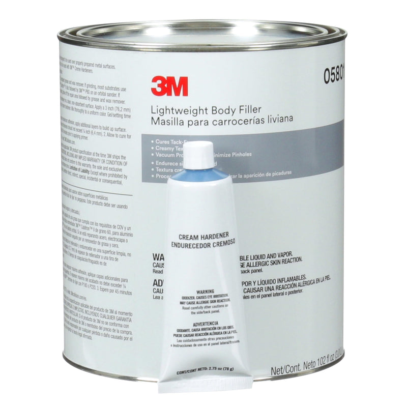 3M Body Lightweight Filler, 05801, 1 gal , White