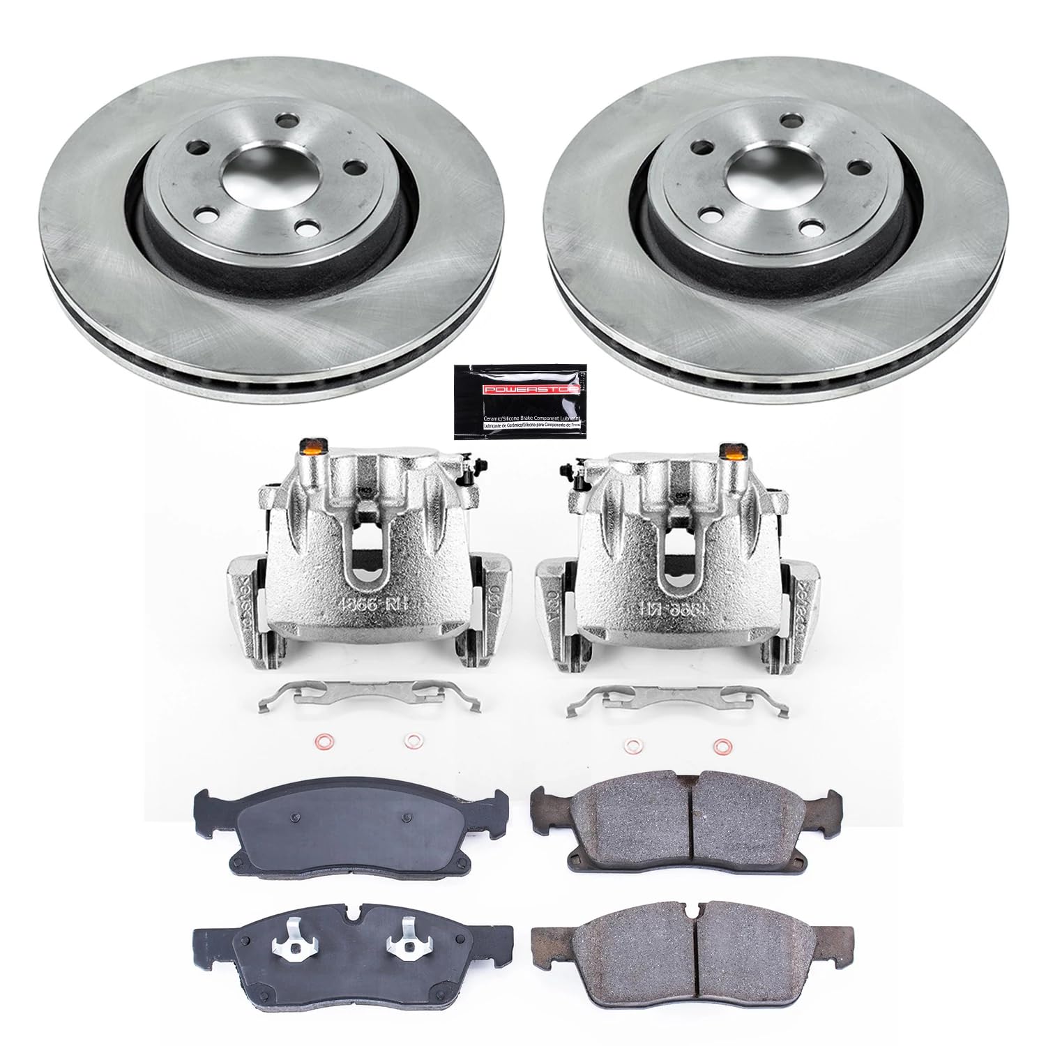 Power Stop KCOE6536 Brake Kit Stock Replacement with OE Calipers- Front For Jeep Grand Cherokee 2013-2015 [Model Specific]