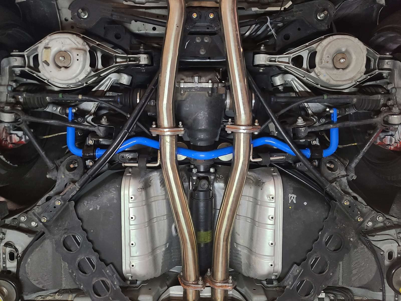 aFe Power Front and Rear CONTROL Sway Bar Set Blue Fit Nissan 370Z 09-20 V6-3.7L 440-712001-L