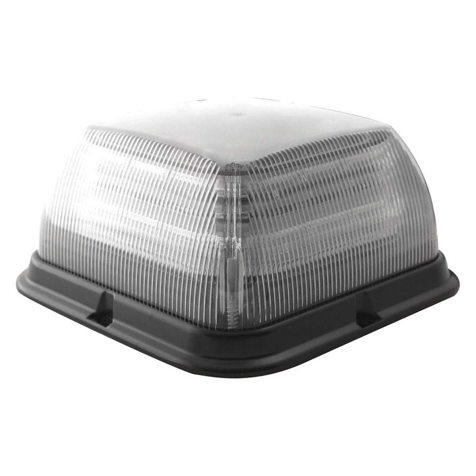 Eb7185Caa Ecco Safety Group Led Beacon Square Poly Base Medium Profile 12-24Vdc 24 Flash Patterns Clear Lens Amber