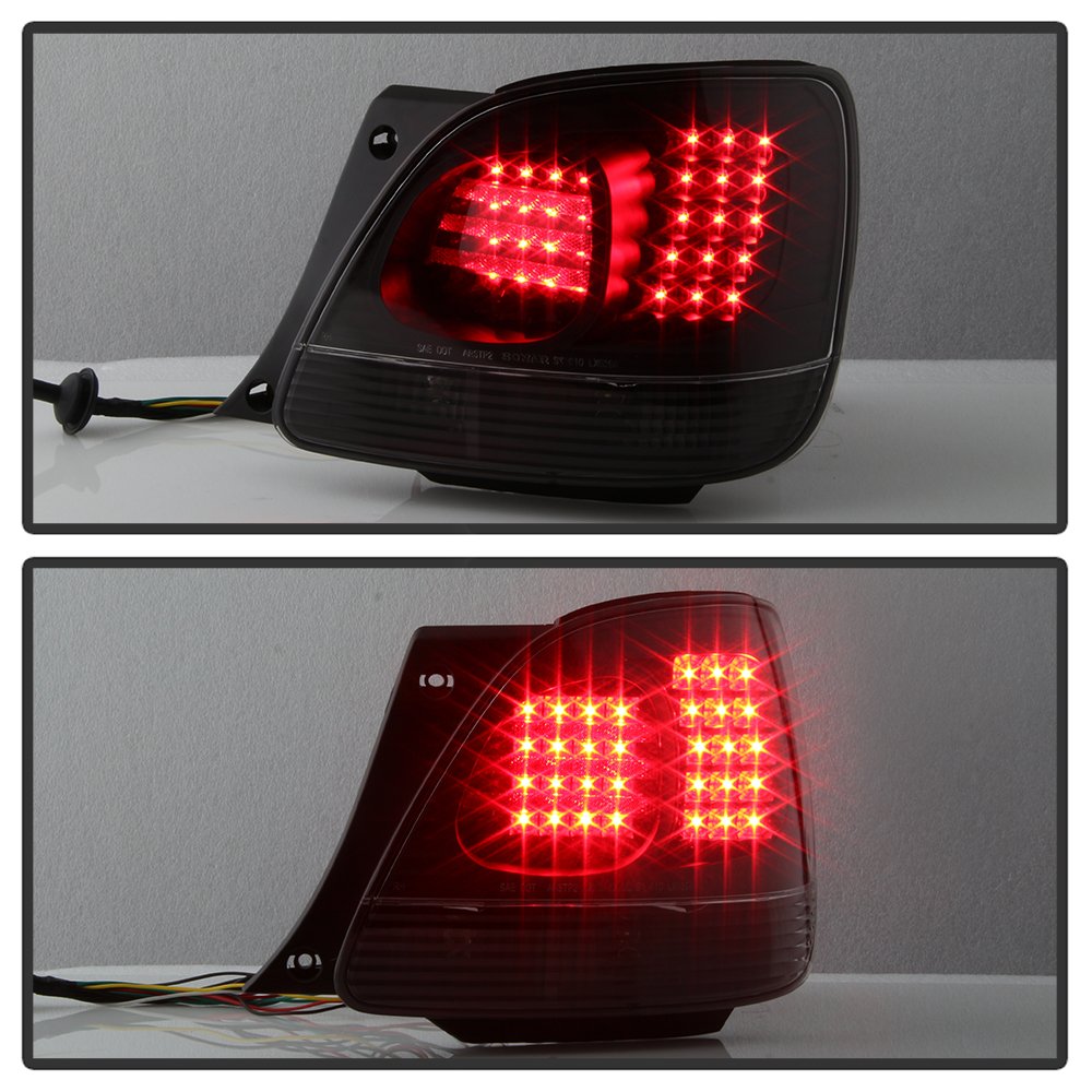 Lexus GS 300/400 98-05 Spyder 5084415 4pcs LED Tail Lights with Trunk Pcs - Black