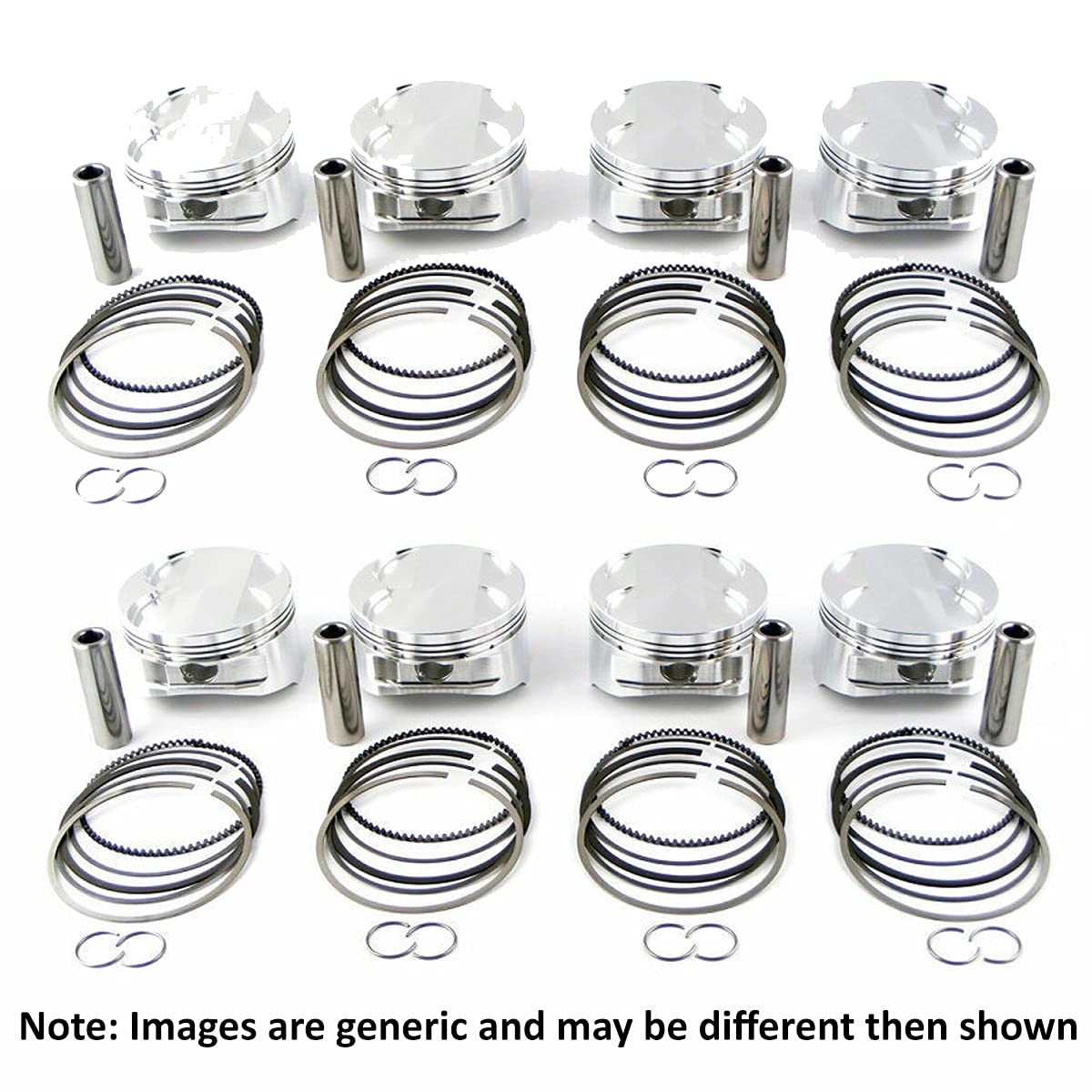 GM LS1 JE Pistons 321247 (6.200" Rod 3.898" Bore-2cc Dish) Set of 8, 1 Pack