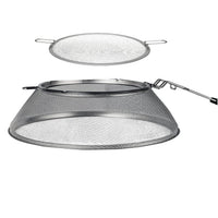 Hotshot 19.5" Wood Burning Fire Pit Mesh Screen Silver Round Stainless Steel