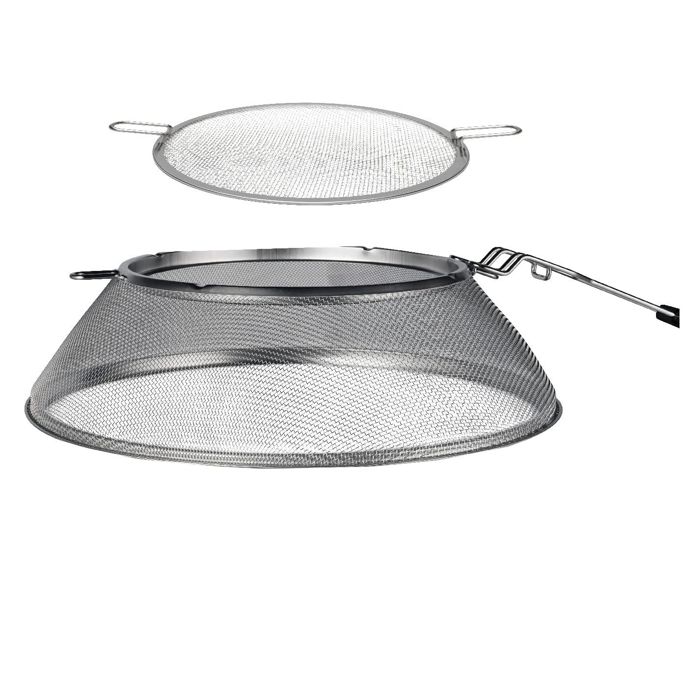 Hotshot 19.5" Wood Burning Fire Pit Mesh Screen Silver Round Stainless Steel