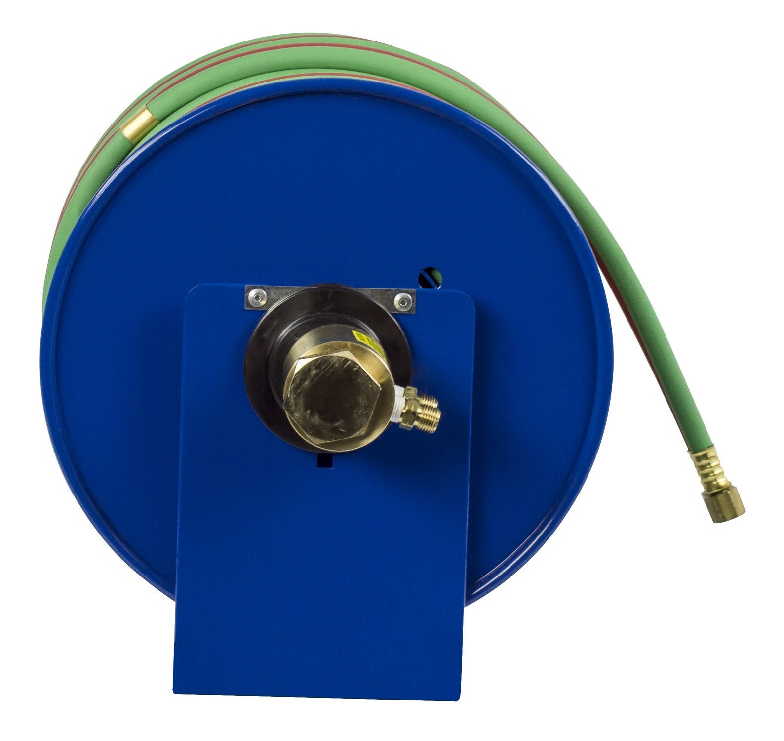 Coxreels Hand Crank Steel Welding Hose Reel 112W-1-100, 100W Series, ¼” x 100’, 200 PSI - Oxy-Acetylene Welding Hose - Easy-to-Use Compact Design - Heavy-Duty Steel Construction, Made in the USA, Blue