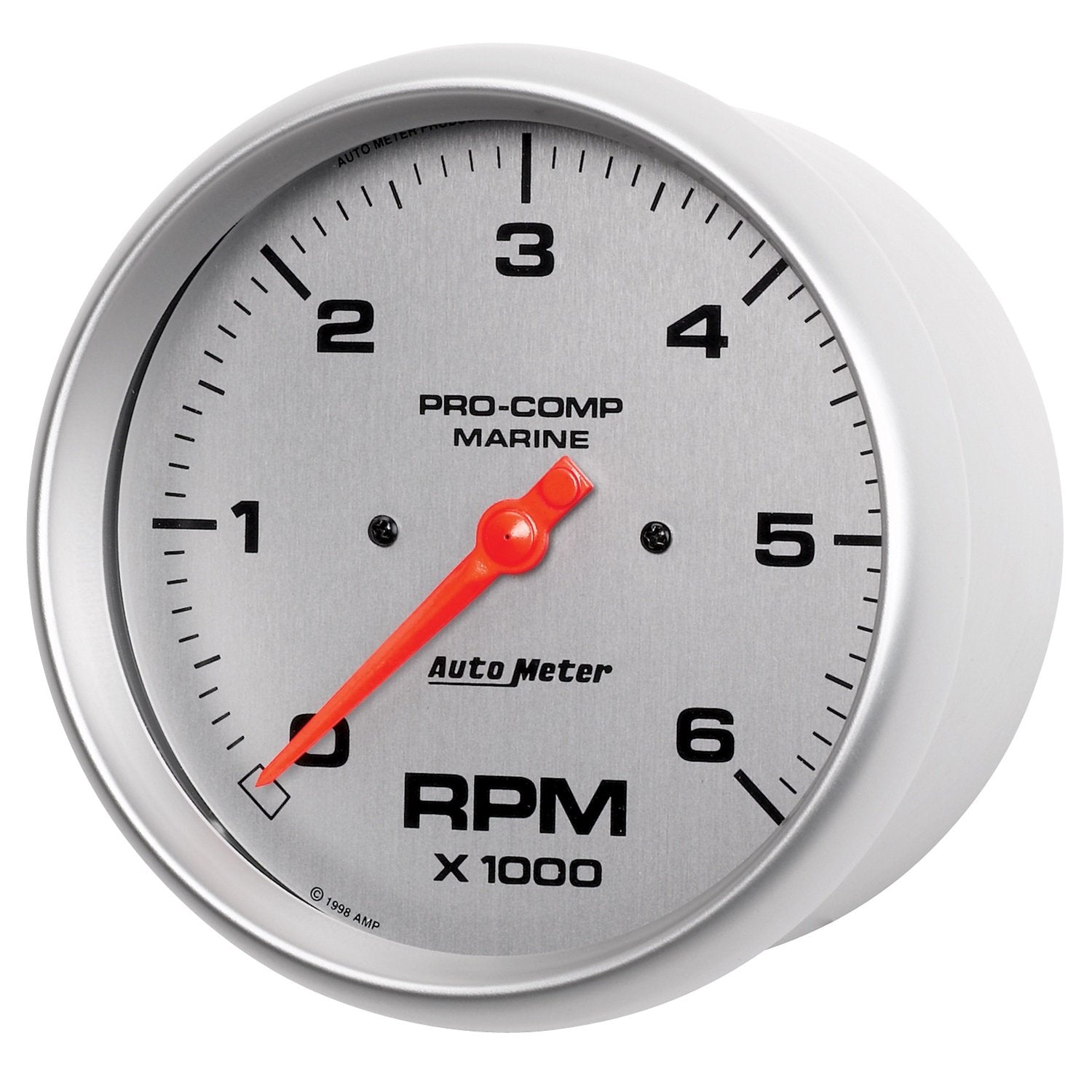 Gauge AutoMeter 200750-33 Tachometer (Marine Silver Ultra-Lite 5", 6K RPM, Marine Silver)