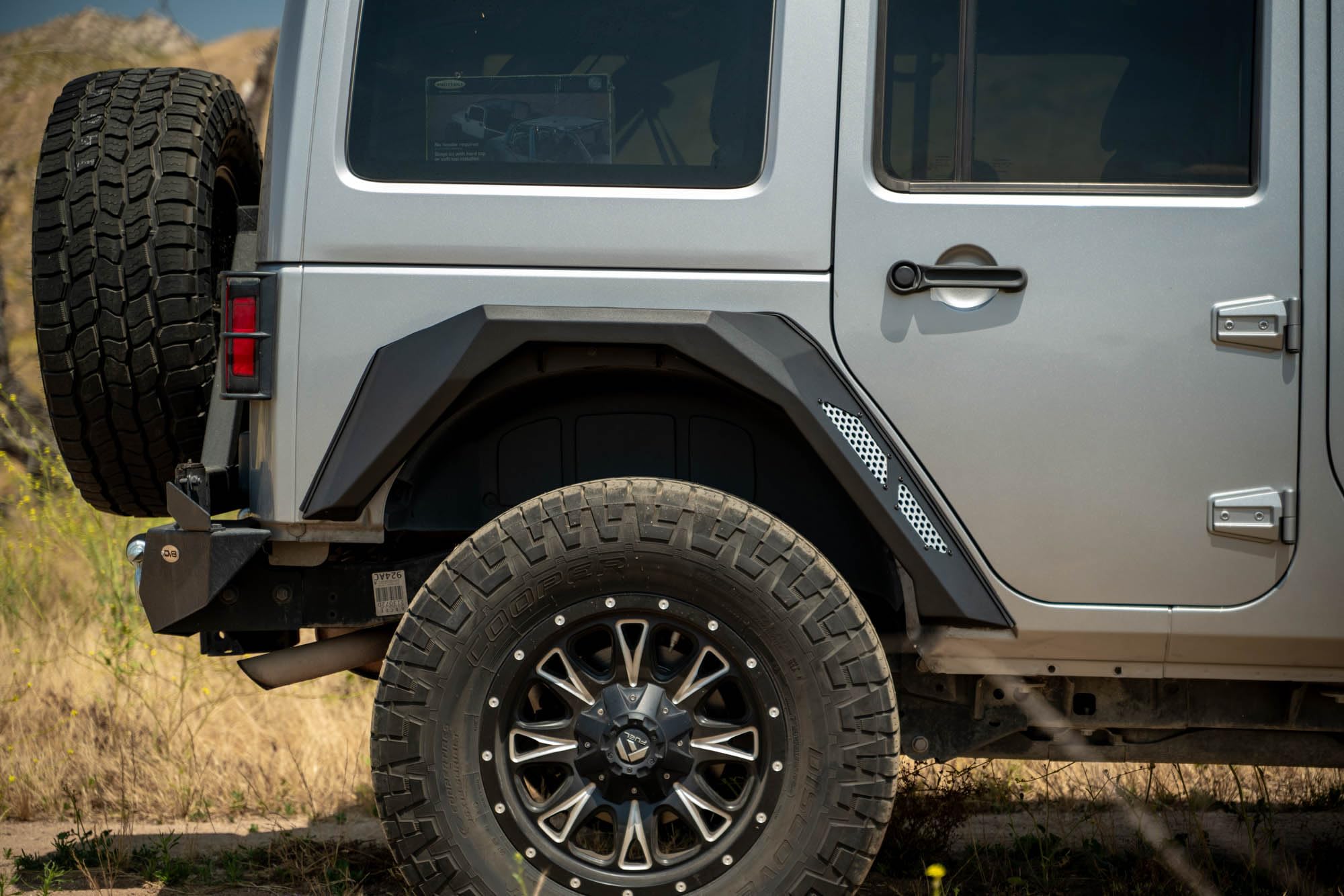 Fender Flares Armor for the 2007-2018 Jeep Wrangler JK | Slim-Width Design | Improves Clearance for Articulation | Protective Rubber Seals | Plug & Play Amber Marker Lights | Black Powder Coat Finish