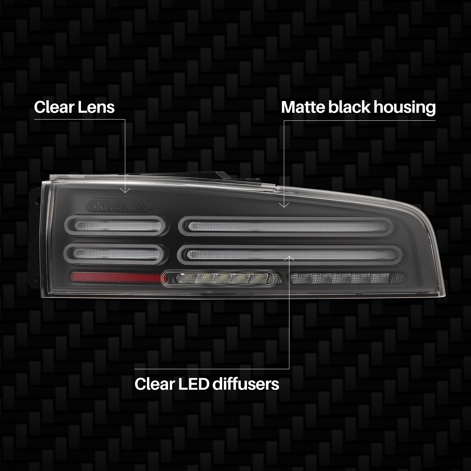 NOVA-Series Alpharex LED Tail Lights Compatible With 23-25 Nissan Z Quad-Loop Style Black