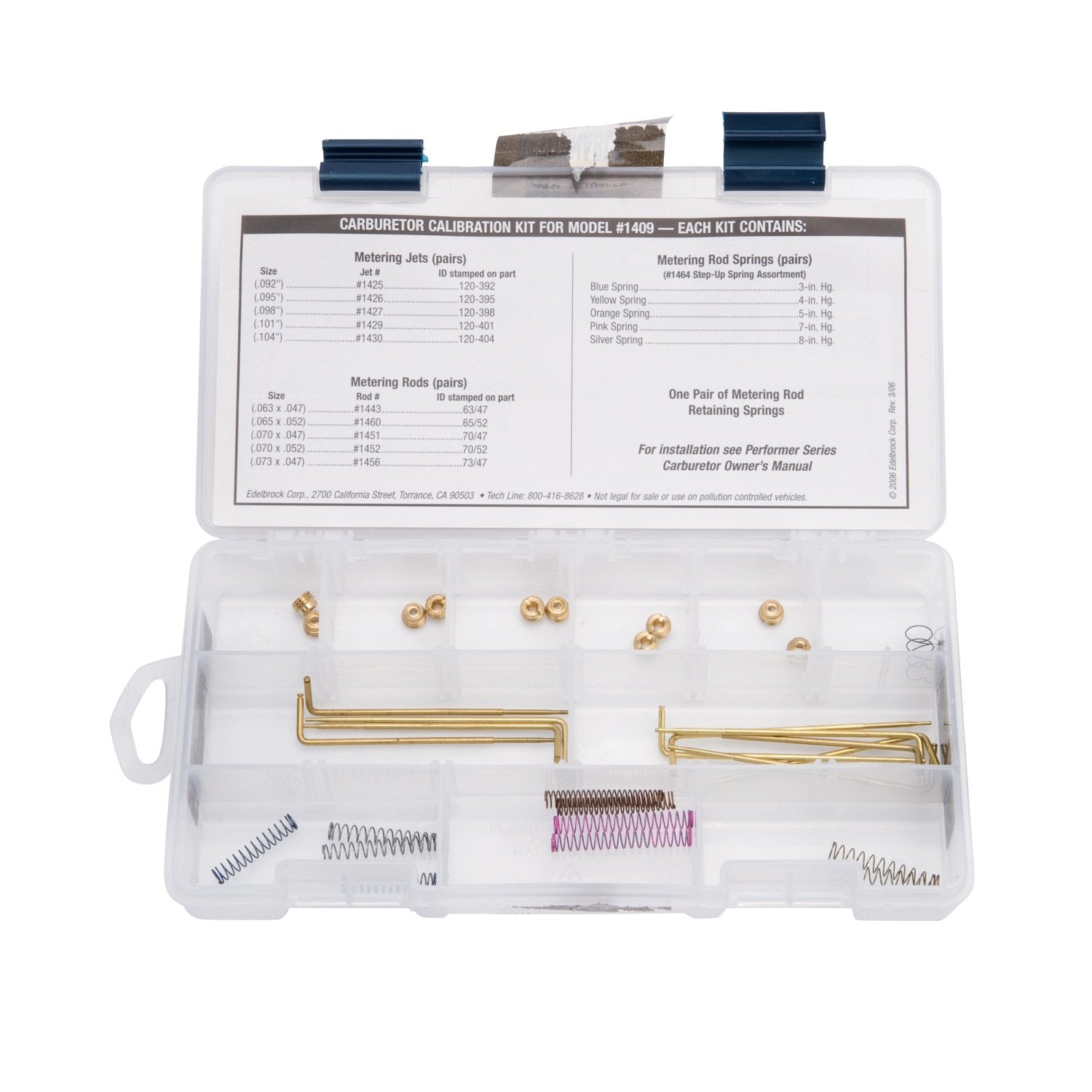 Performer Series Edelbrock Carburetor Calibration Kit 1488