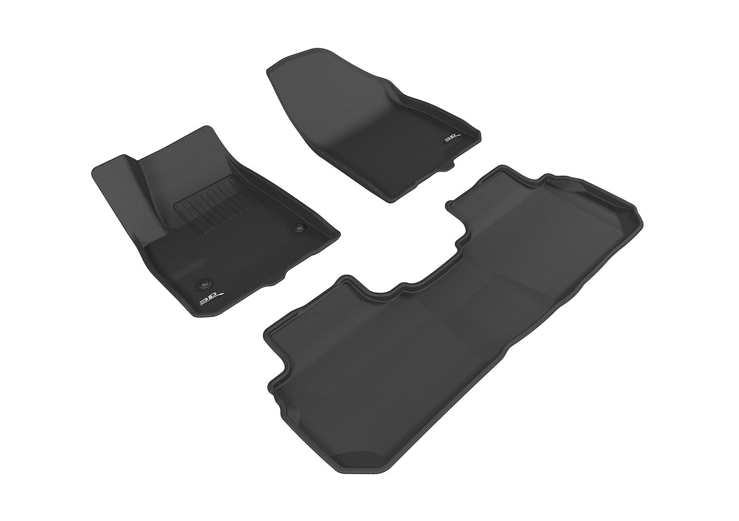 Custom Fit 3D MAXpider Kagu Floor Mat (Black) Compatible with Cadillac XT5 2017-2026 - Full Set