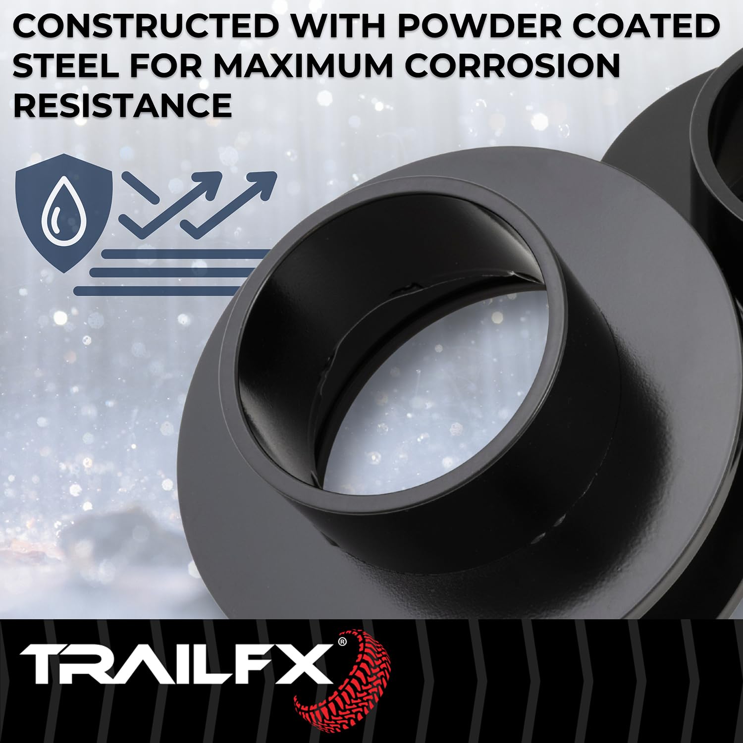 Trail FX Suspension Leveling Kit D17LL1, 1-3/4 Inch Lift, Upper Coil Spring Spacers, Steel, With Spacers And Installation Hardware, Fits 2013-2018 Ram 2500/3500