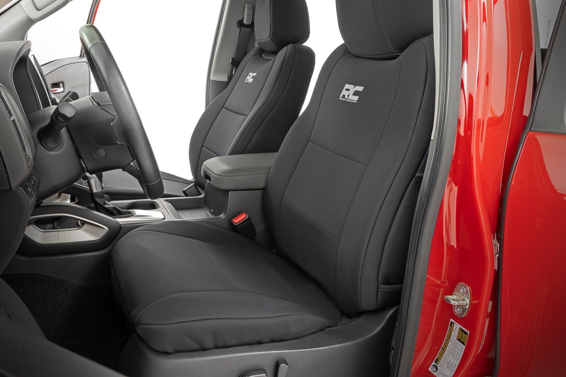 Rough Country Neoprene Seat Covers for Crew Cab Nissan Frontier (2022-2024) - Waterproof & UV Resistant, Foam Padded, Front & Rear Seat Cover Set