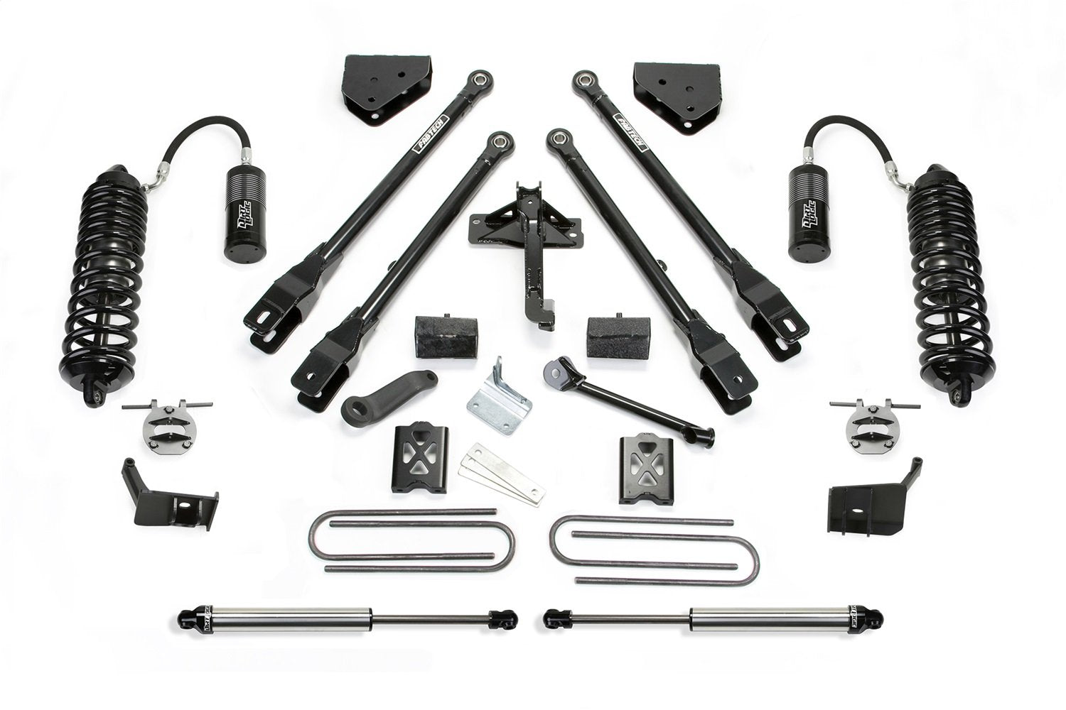 Fabtech 4 Link Lift System K2288DL For 6 in. Lift Incl. Front 4.0 DL Resi Coilovers/Rear DL 2.25 Shocks