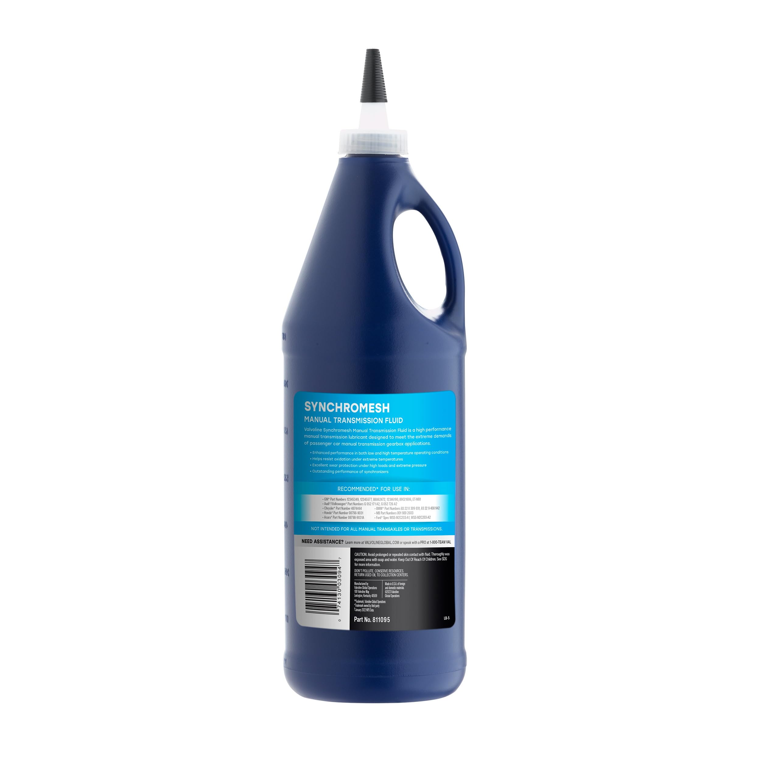 1 Quart Valvoline Synchromesh Manual Transmission Fluid