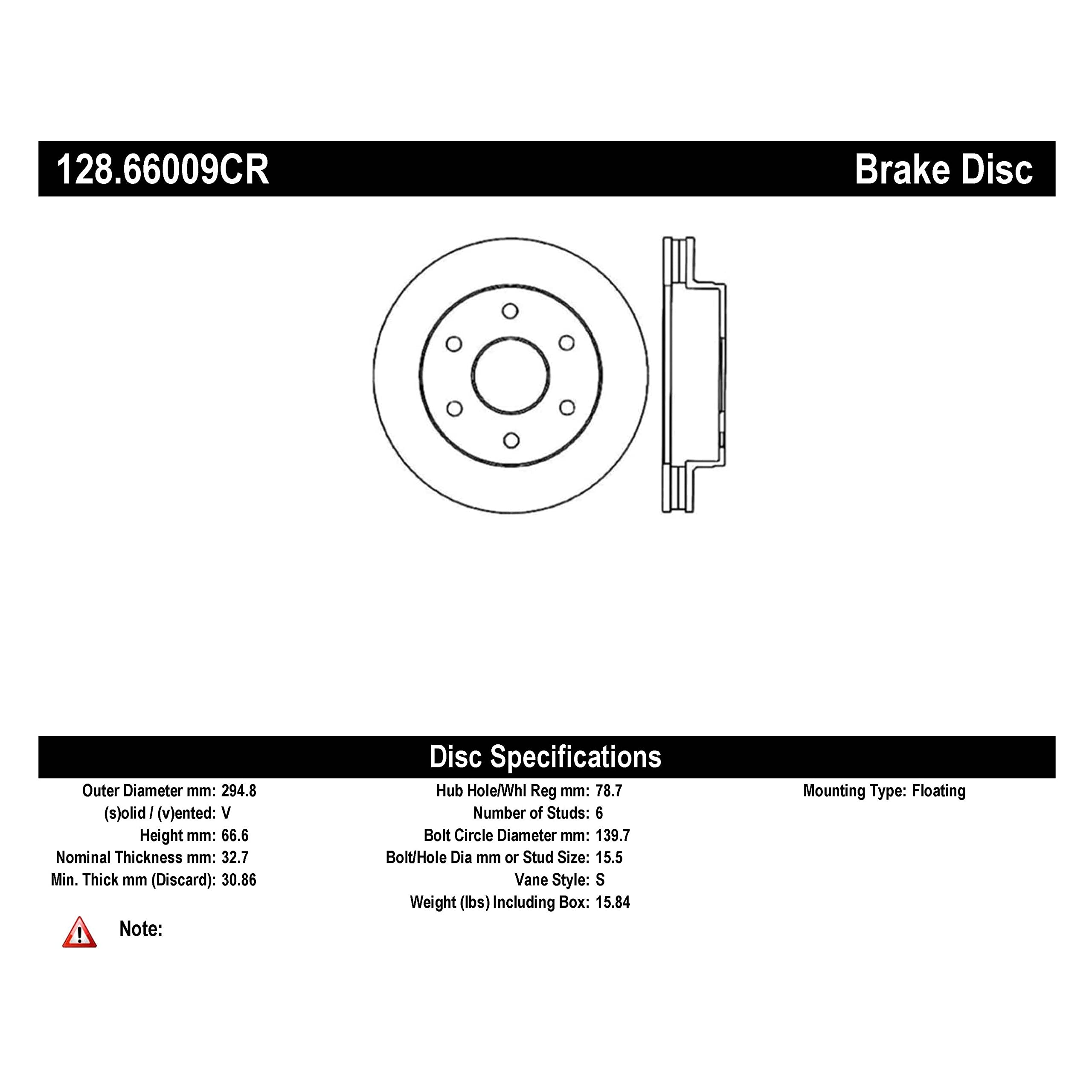 Brake Rotor StopTech (128.66009CR)