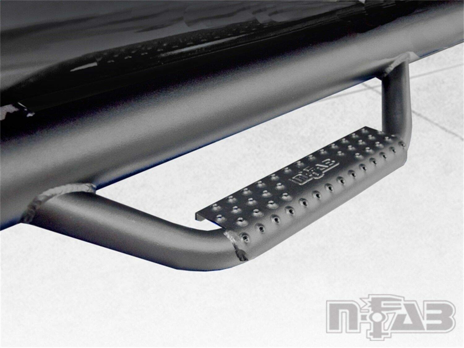 Nerf Steps RealTruck for Ford F-250/F-350 | Wheel-to-Wheel w/ Bed Access, Heavy Duty Steel, Textured Black | F17114CC-6-TX | Fits 2017 - 2025 Ford F250 / F350 / F450 Superduty Crew Cab