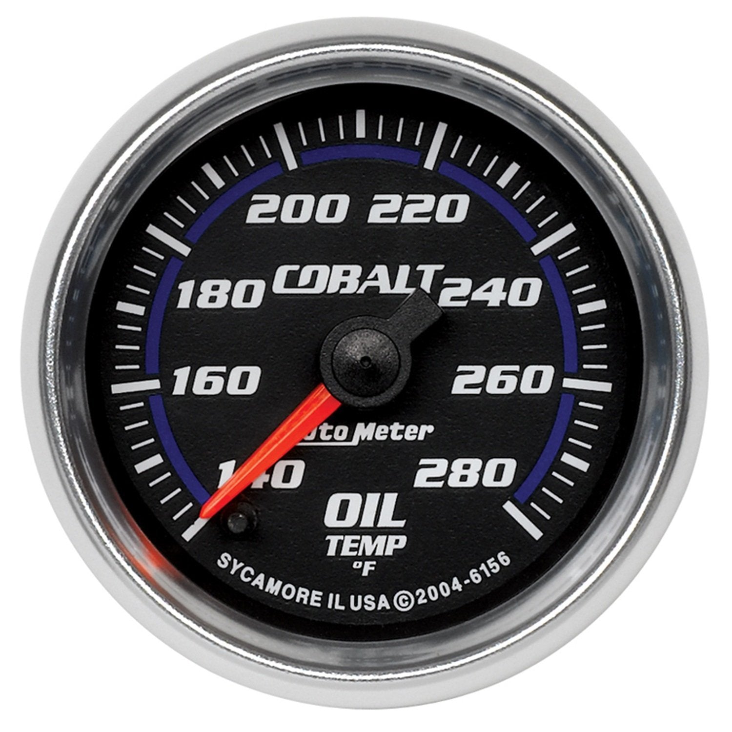 Auto Meter 6156 2-1/16" Cobalt 140-280 F Full Sweep Electric Oil Temperature Gauge