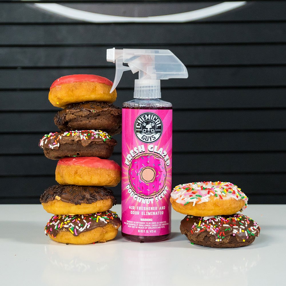 Chemical Guys Fresh Glazed Doughnut Scent AIR23304 Premium Air Freshener and Odor Eliminator, (Great for Cars, Trucks, SUVs, RVs, Home, Office, Dorm Room & More) 4 fl oz